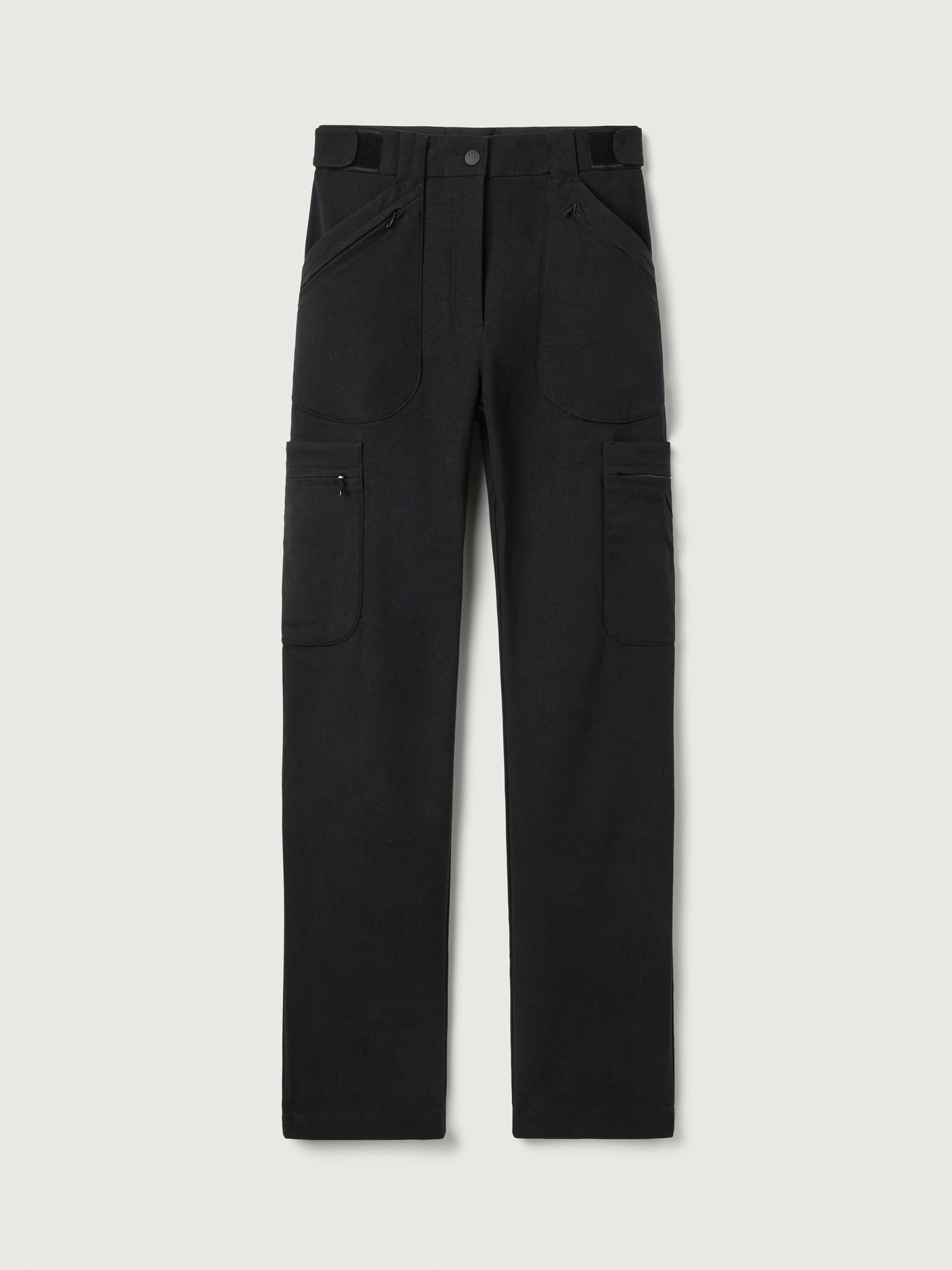 women's hiking pants adjustable waist black