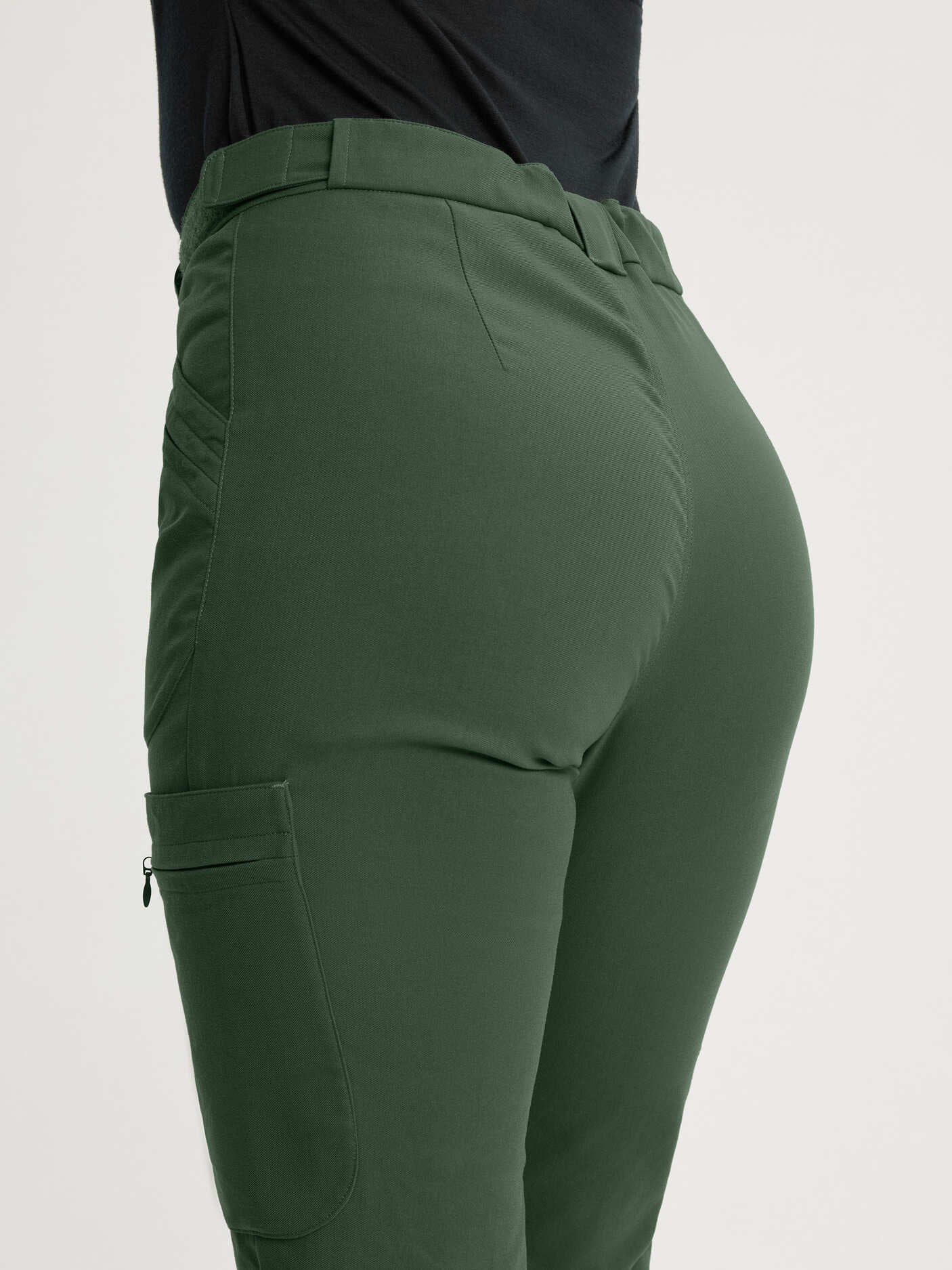 women's hiking pants adjustable waist green