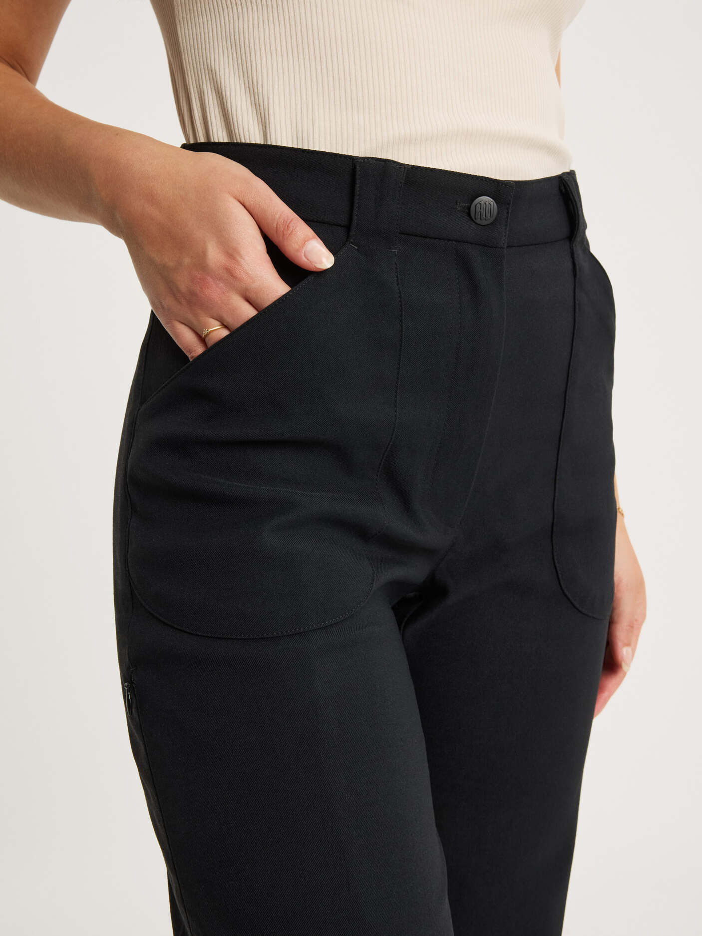 women's outdoor pants high waist black