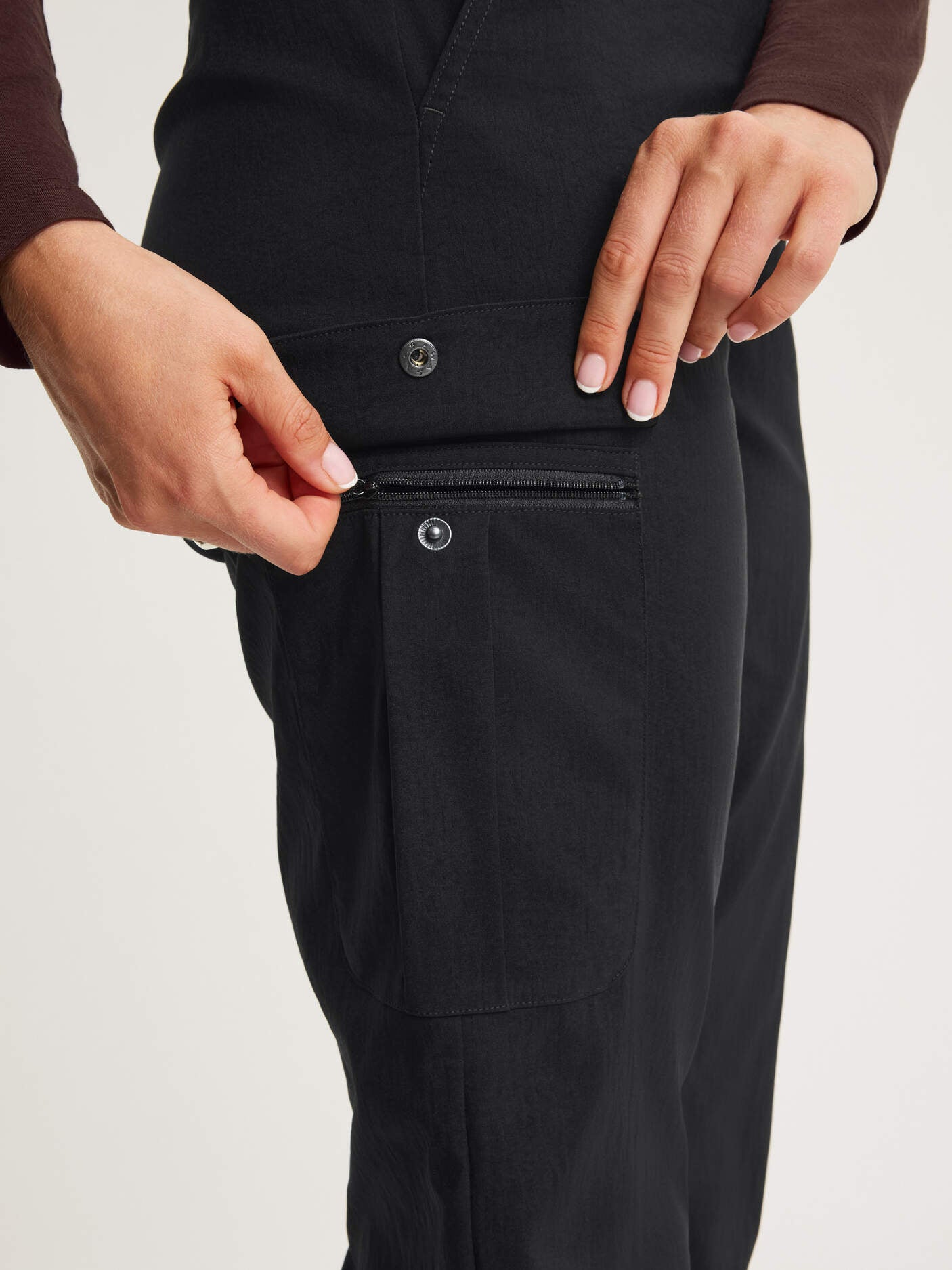 women's cargo pants high waist black