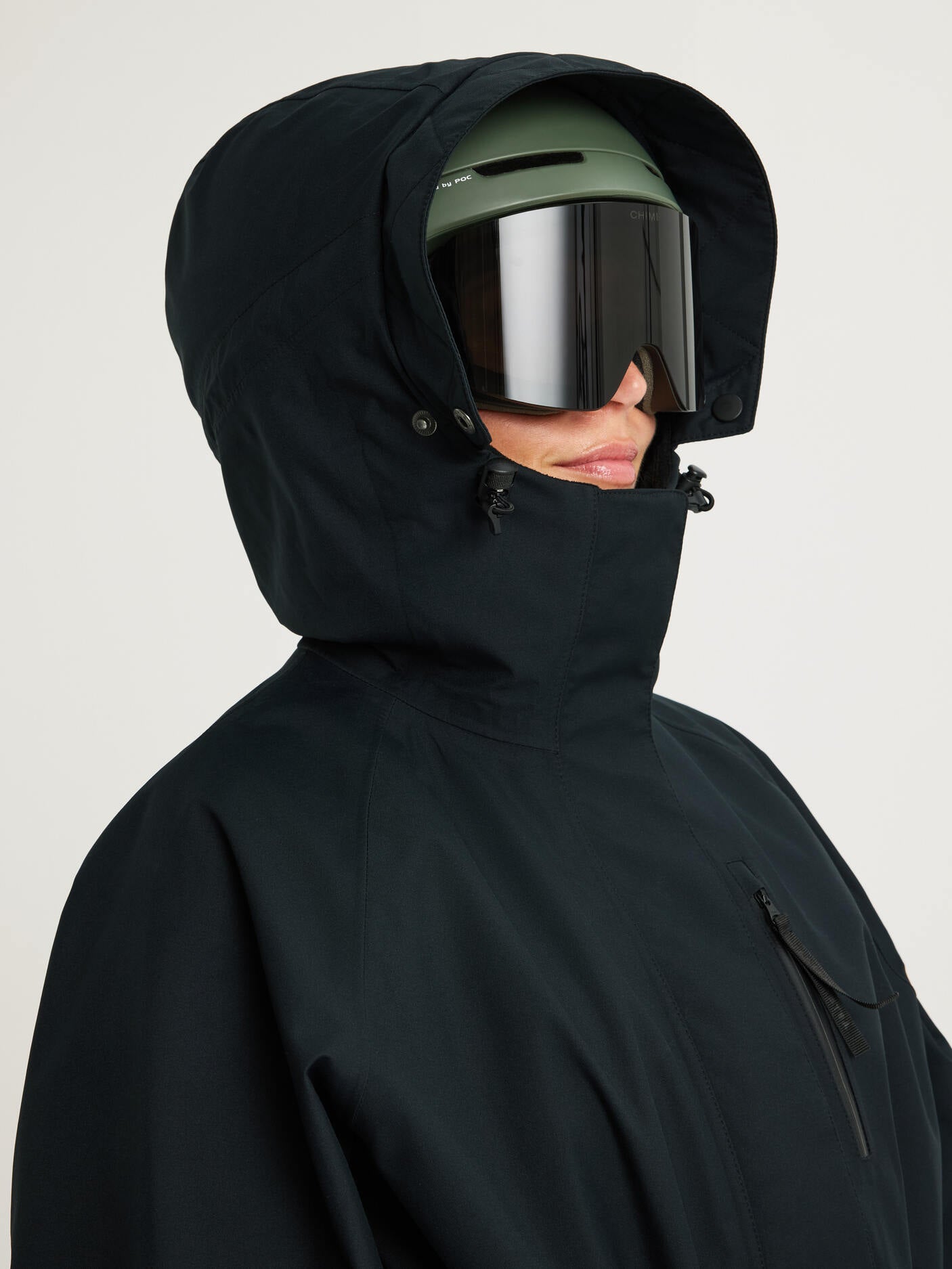 women's waterproof 3L shell jacket black