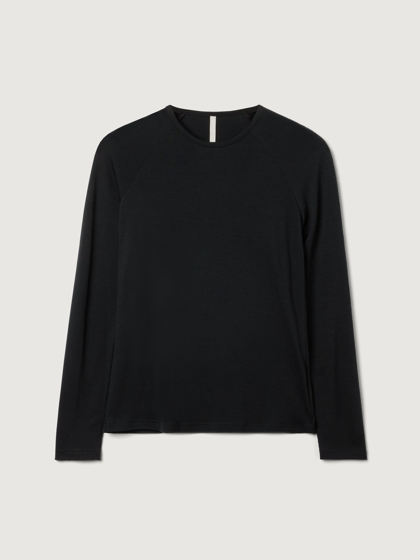 women's merino top long sleeve black