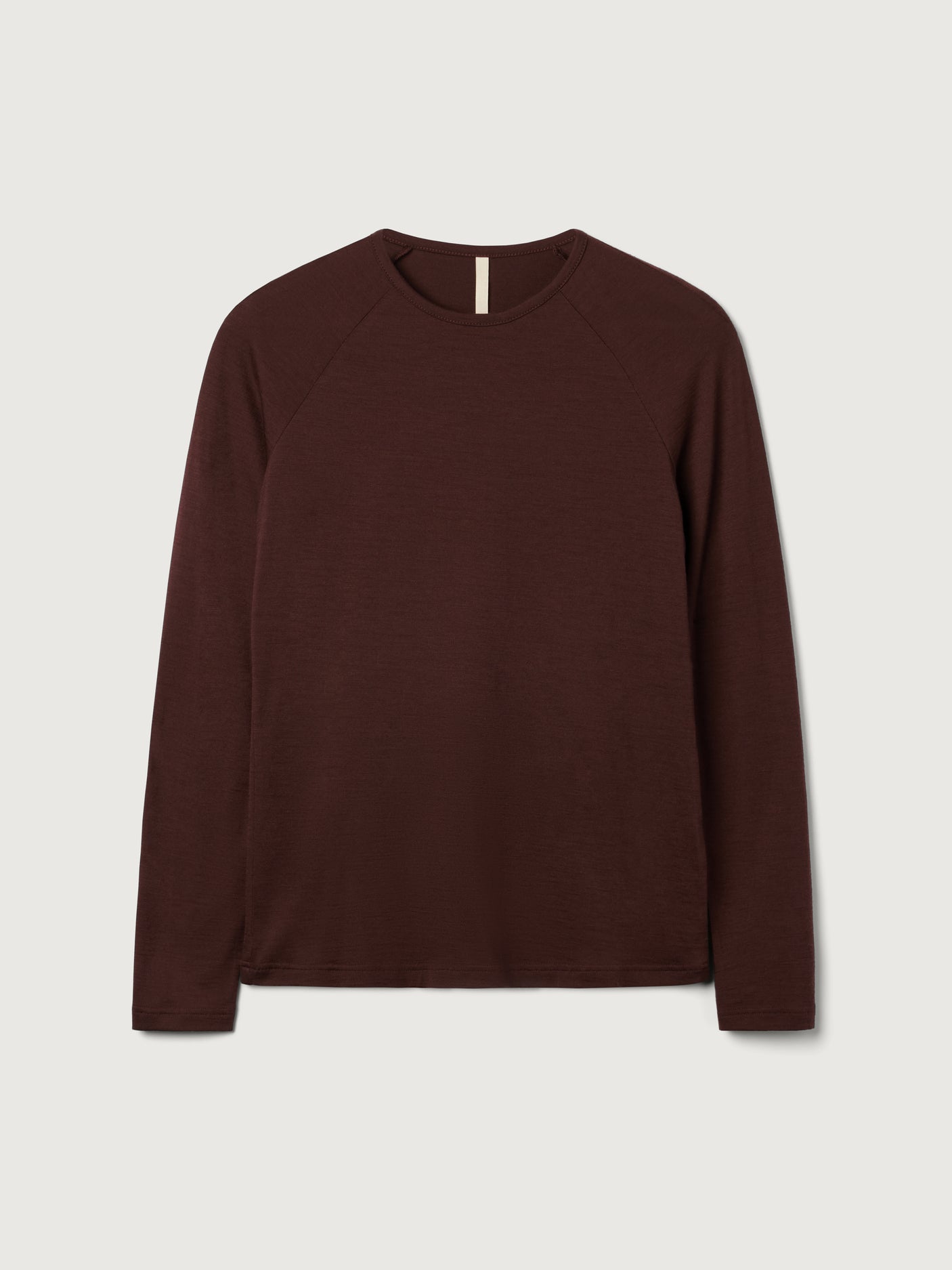 women's merino top long sleeve brown