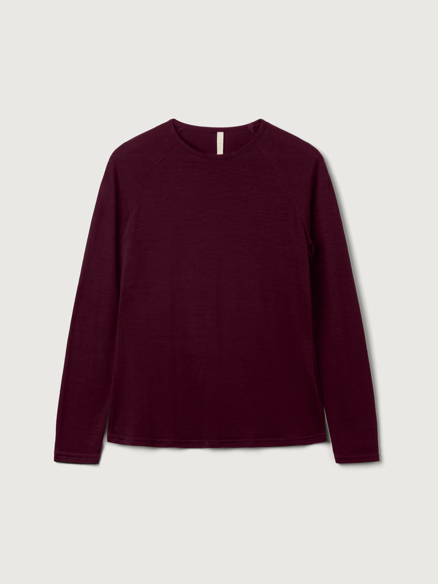 women's merino top long sleeve burgundy