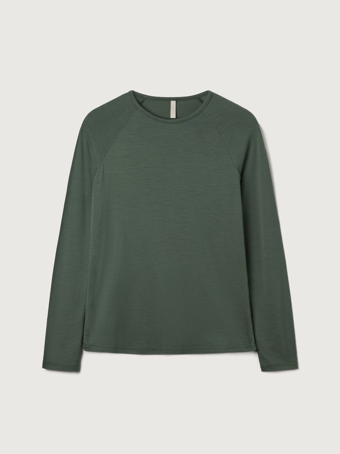 women's merino top long sleeve green