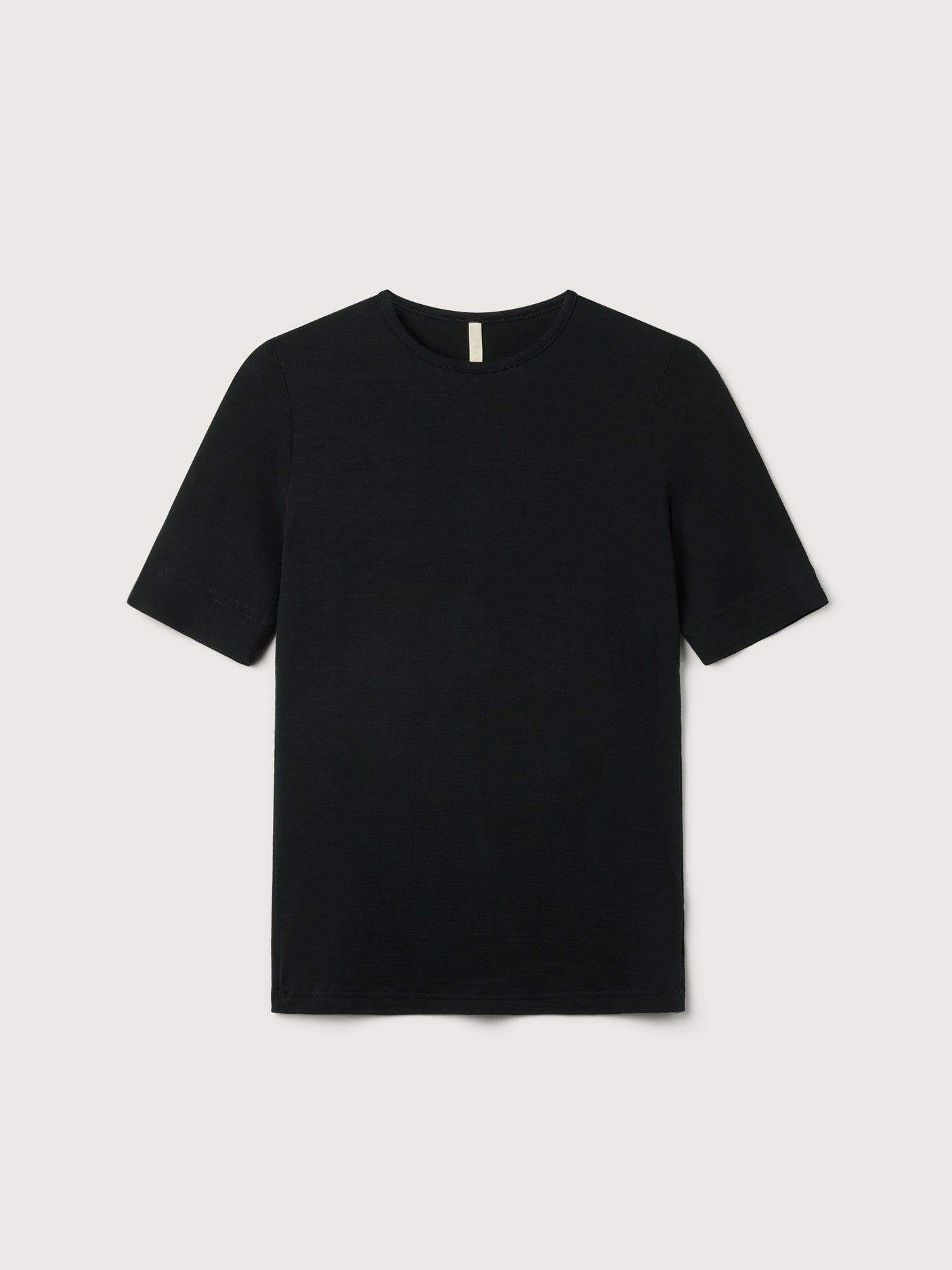 women's merino top short sleeve black
