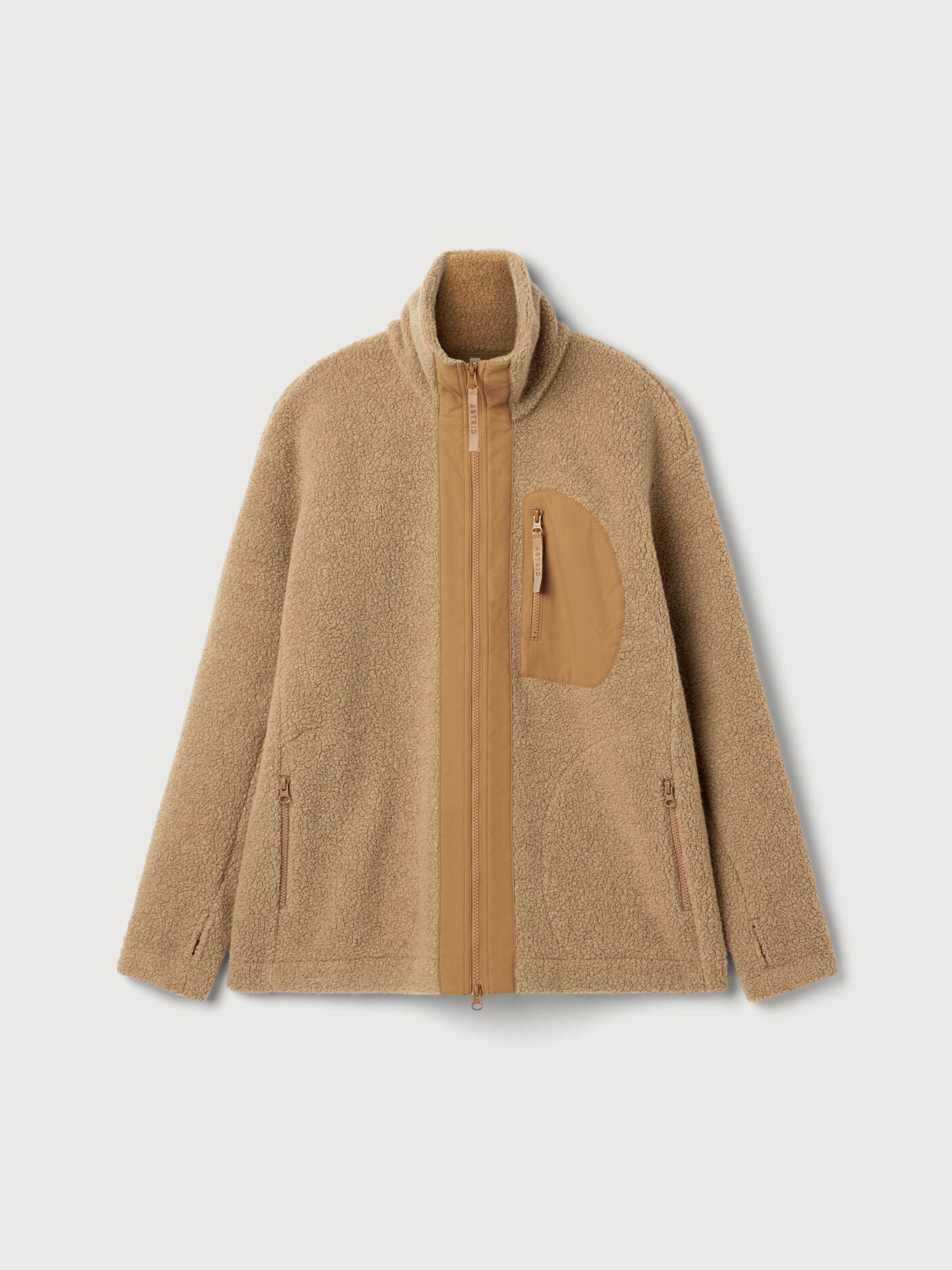 women's fleece jacket camel