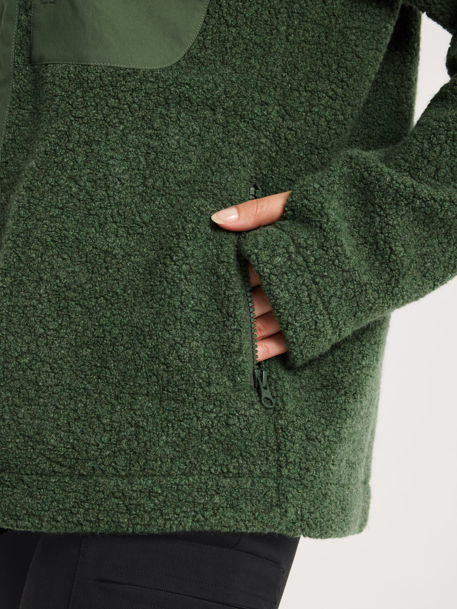 women's fleece jacket green