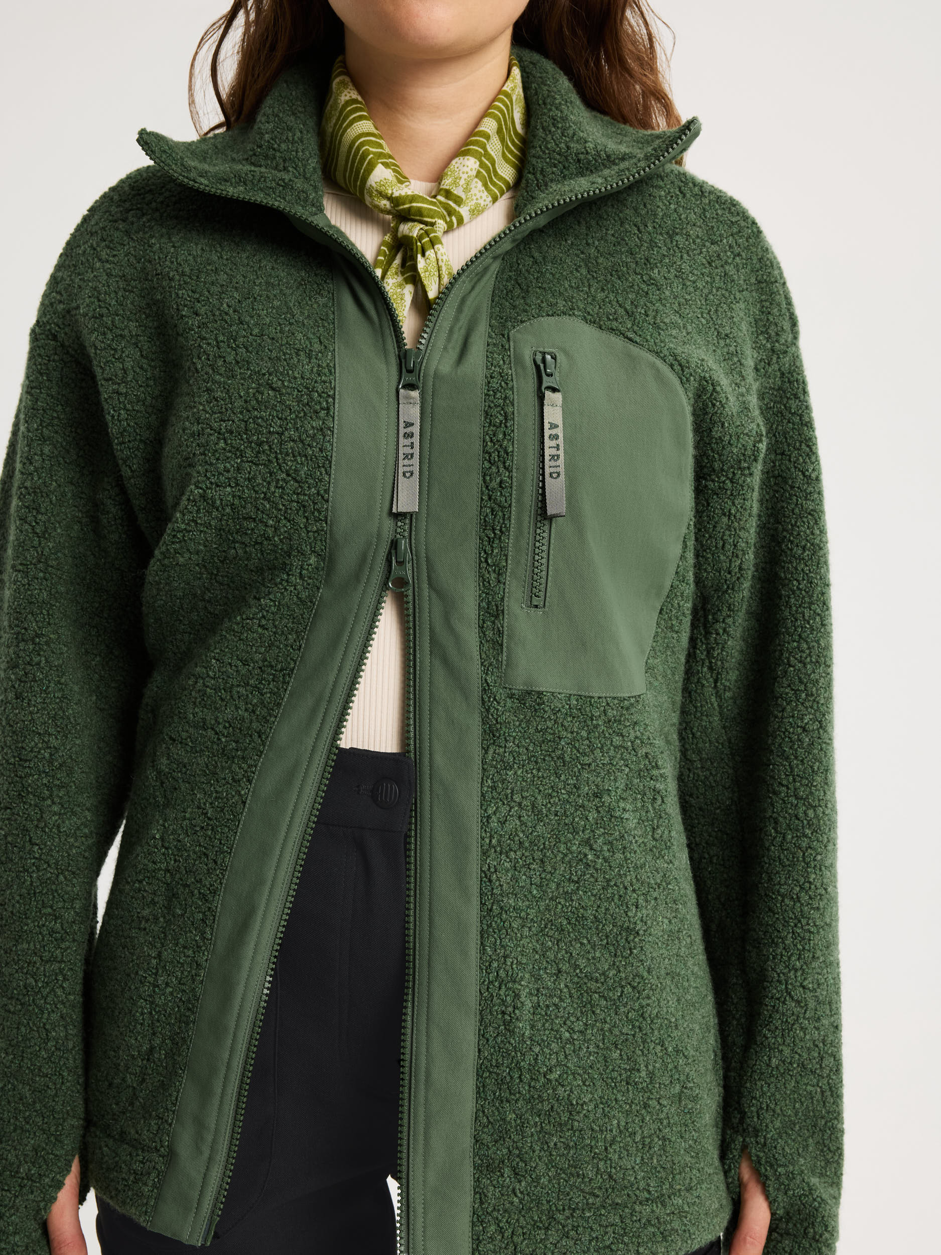 women's fleece jacket green