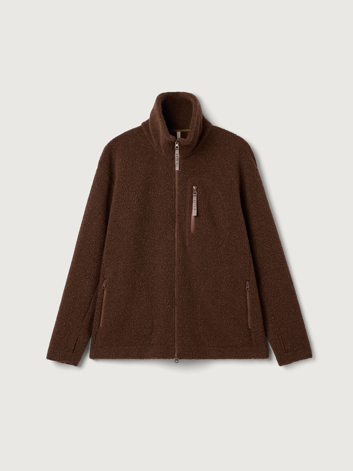 women's fleece jacket brown