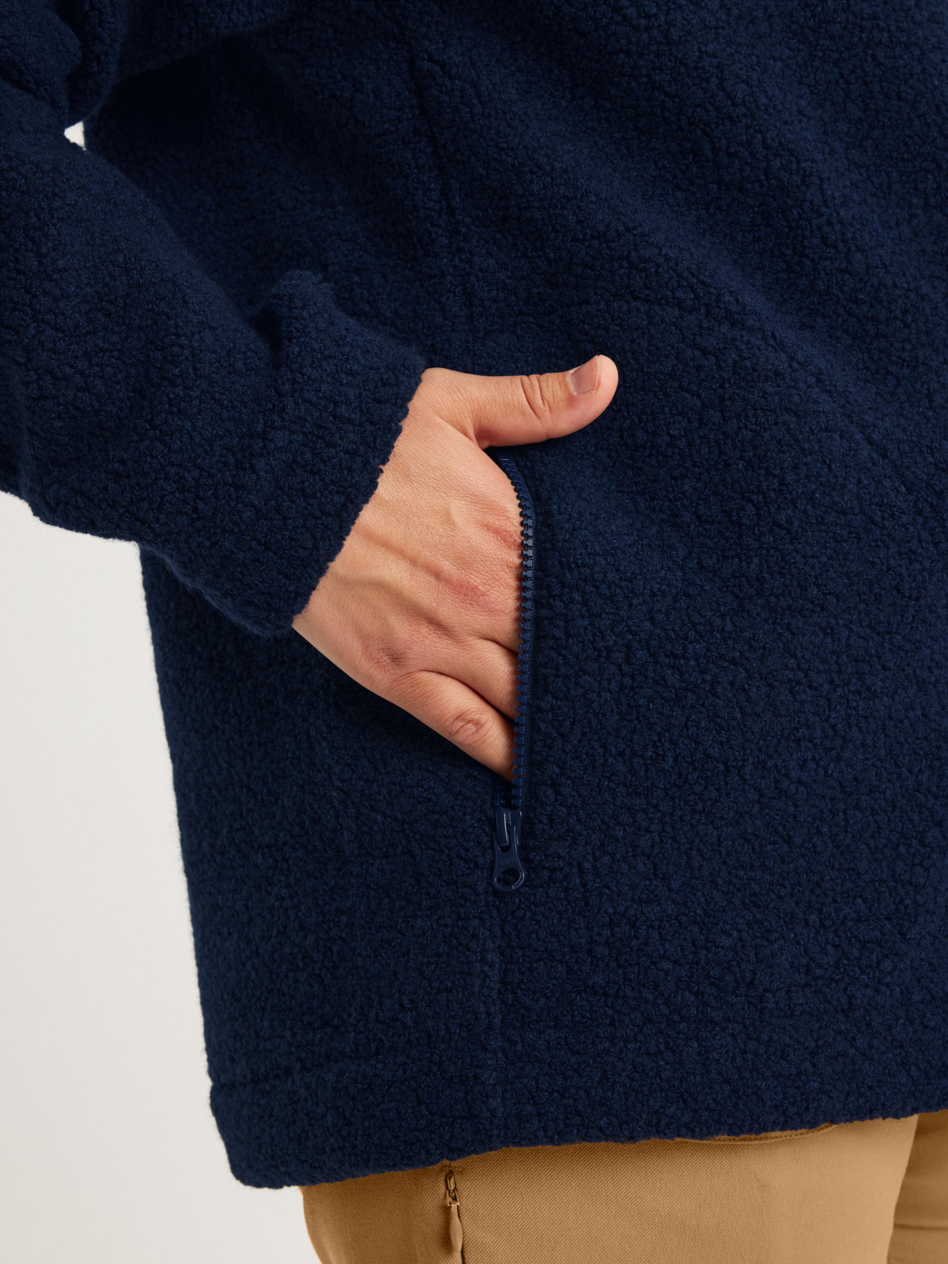 women's fleece jacket navy