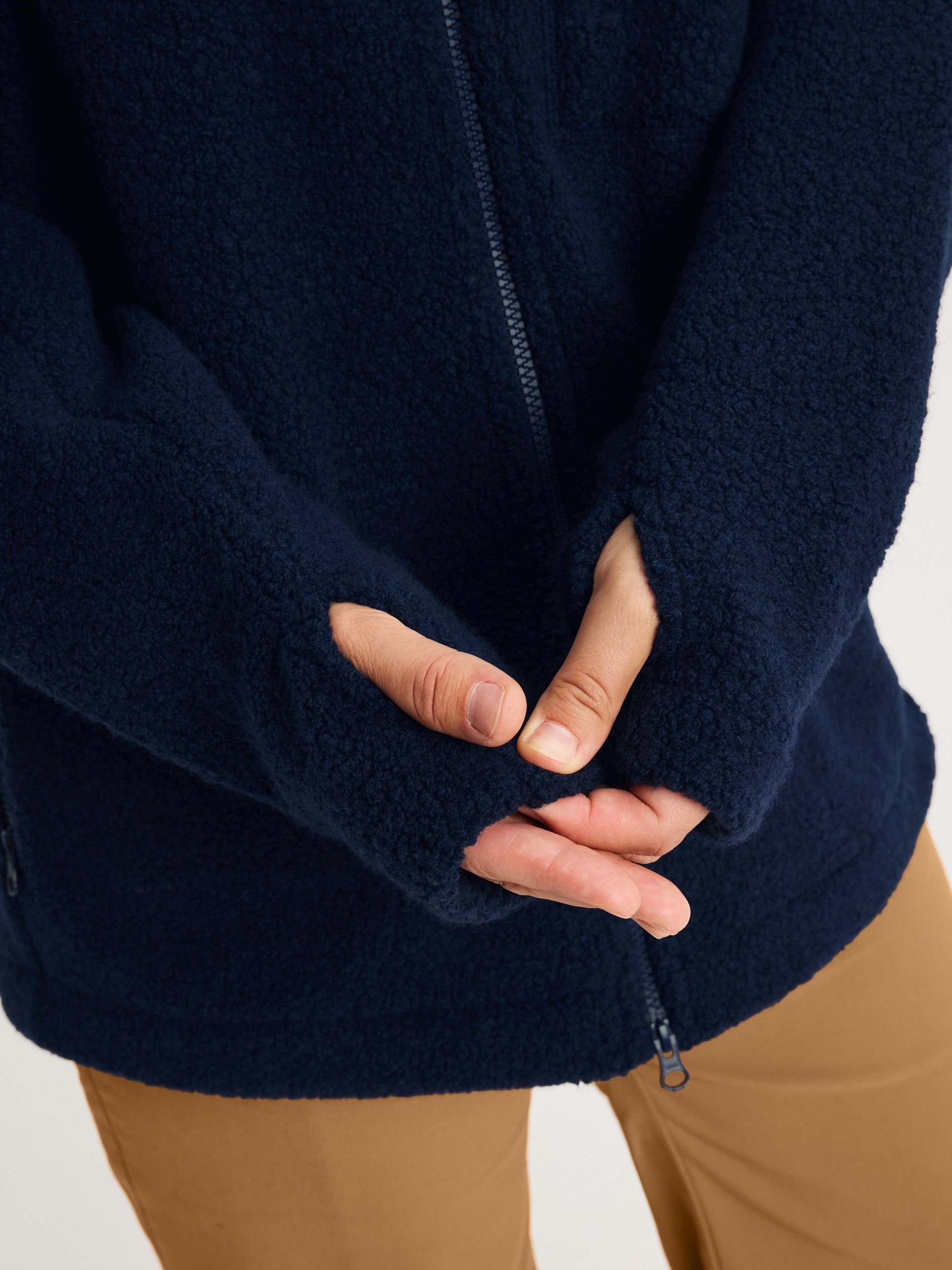 women's fleece jacket navy