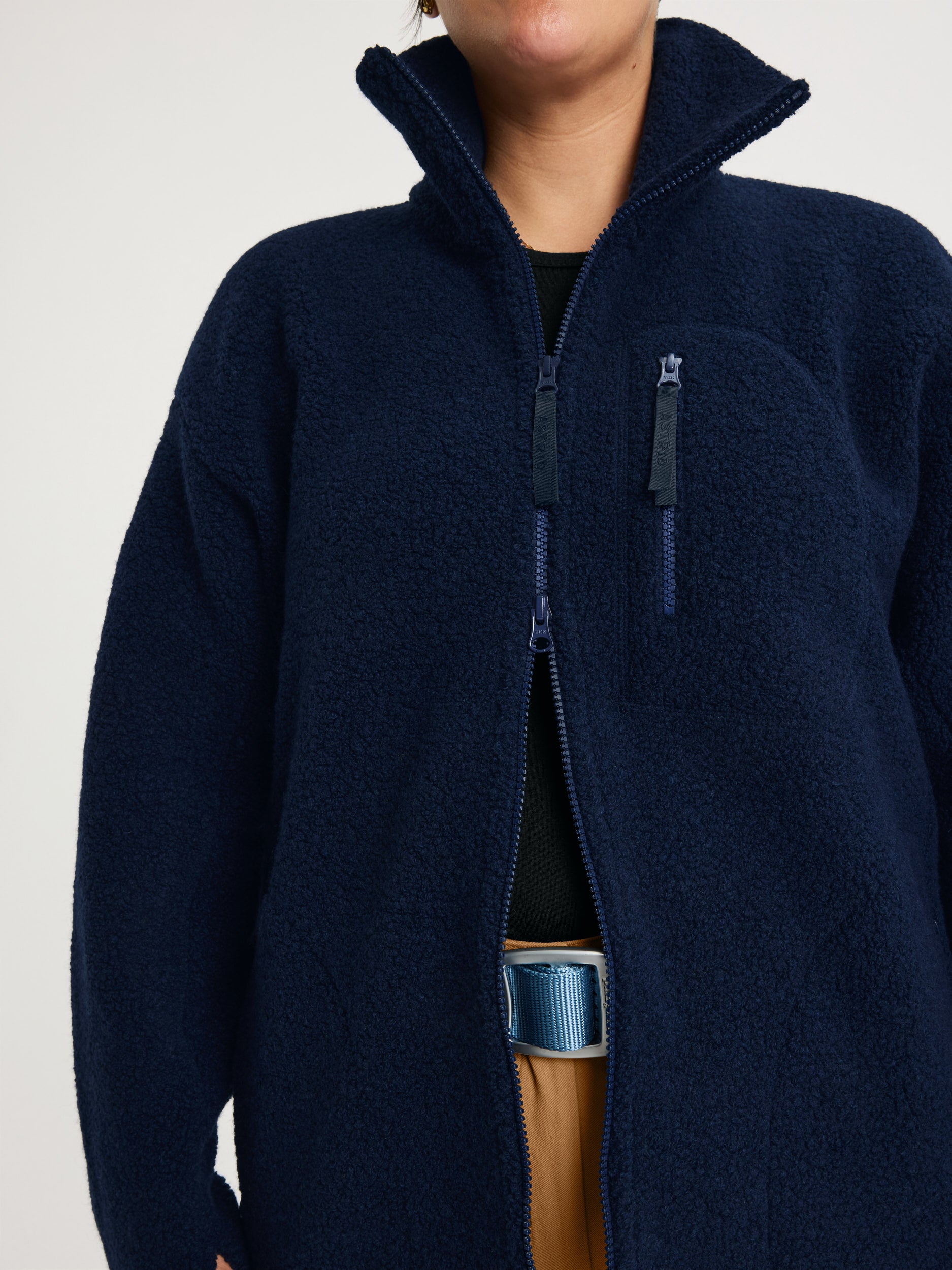 women's fleece jacket navy