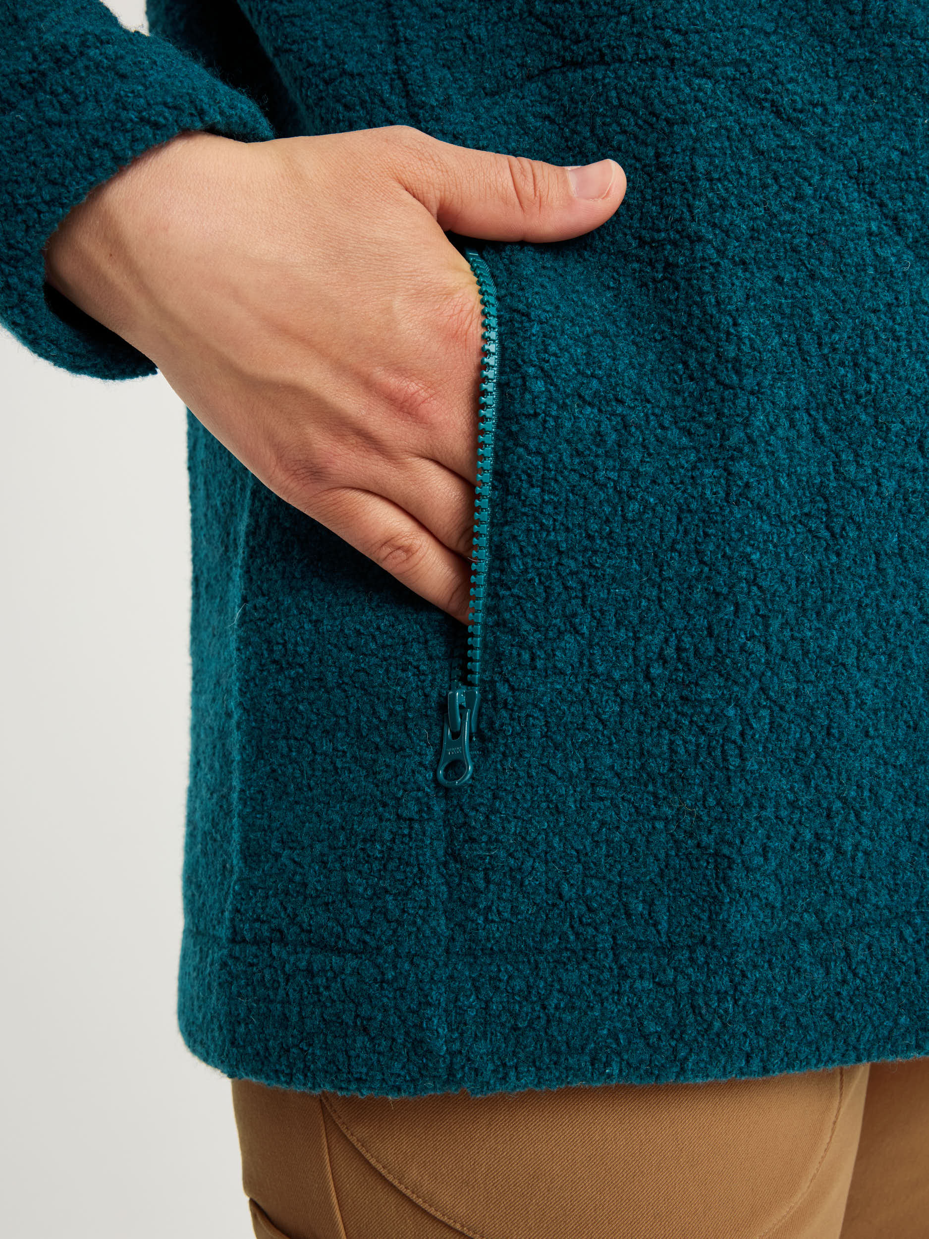 women's fleece jacket teal