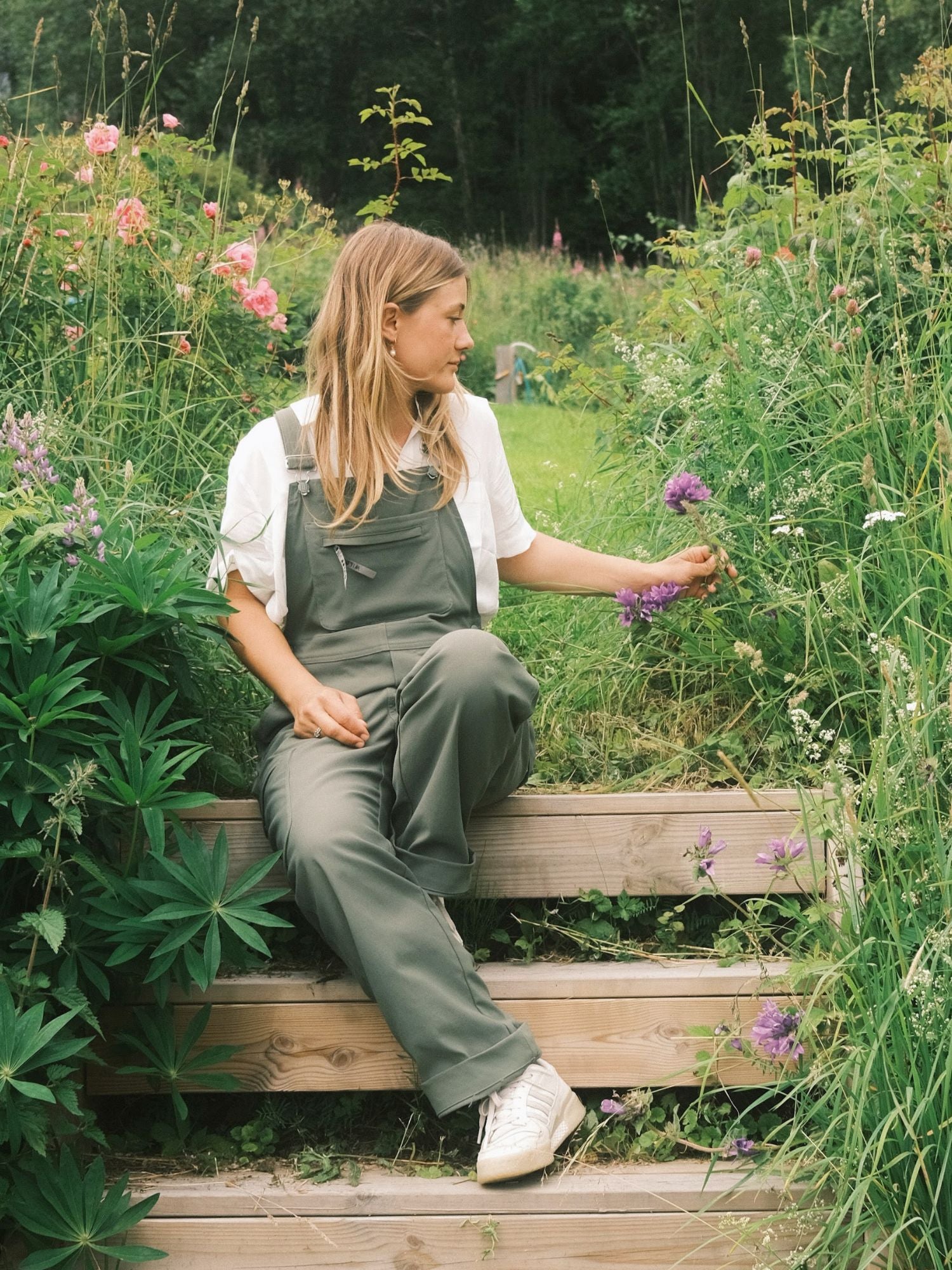 women's workwear dungarees green
