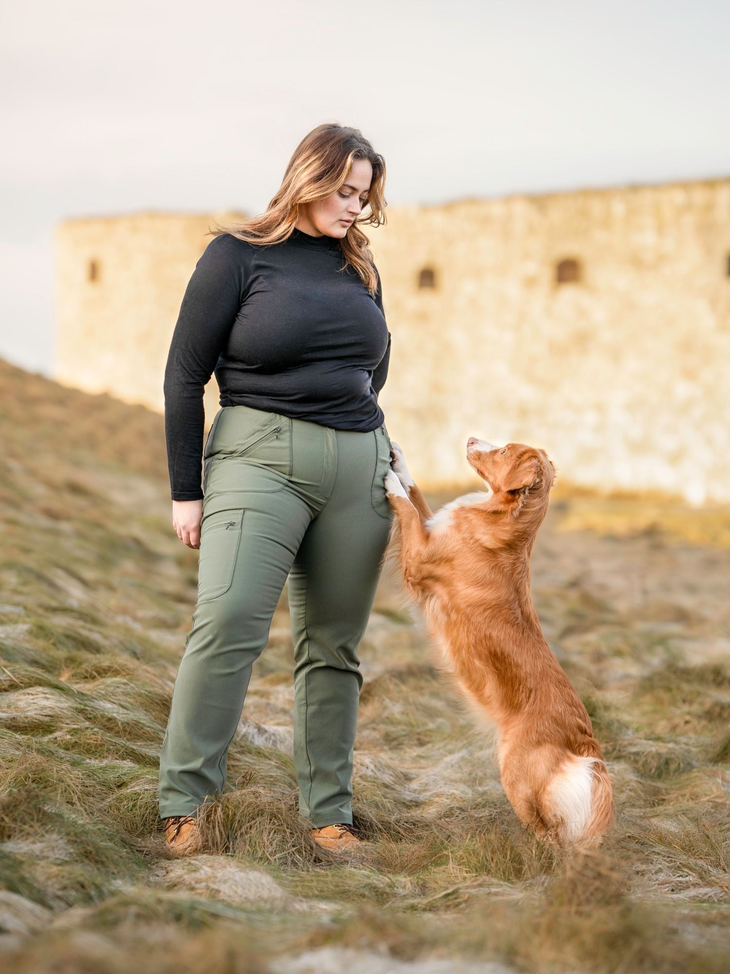 women's merino long sleeve mock neck black