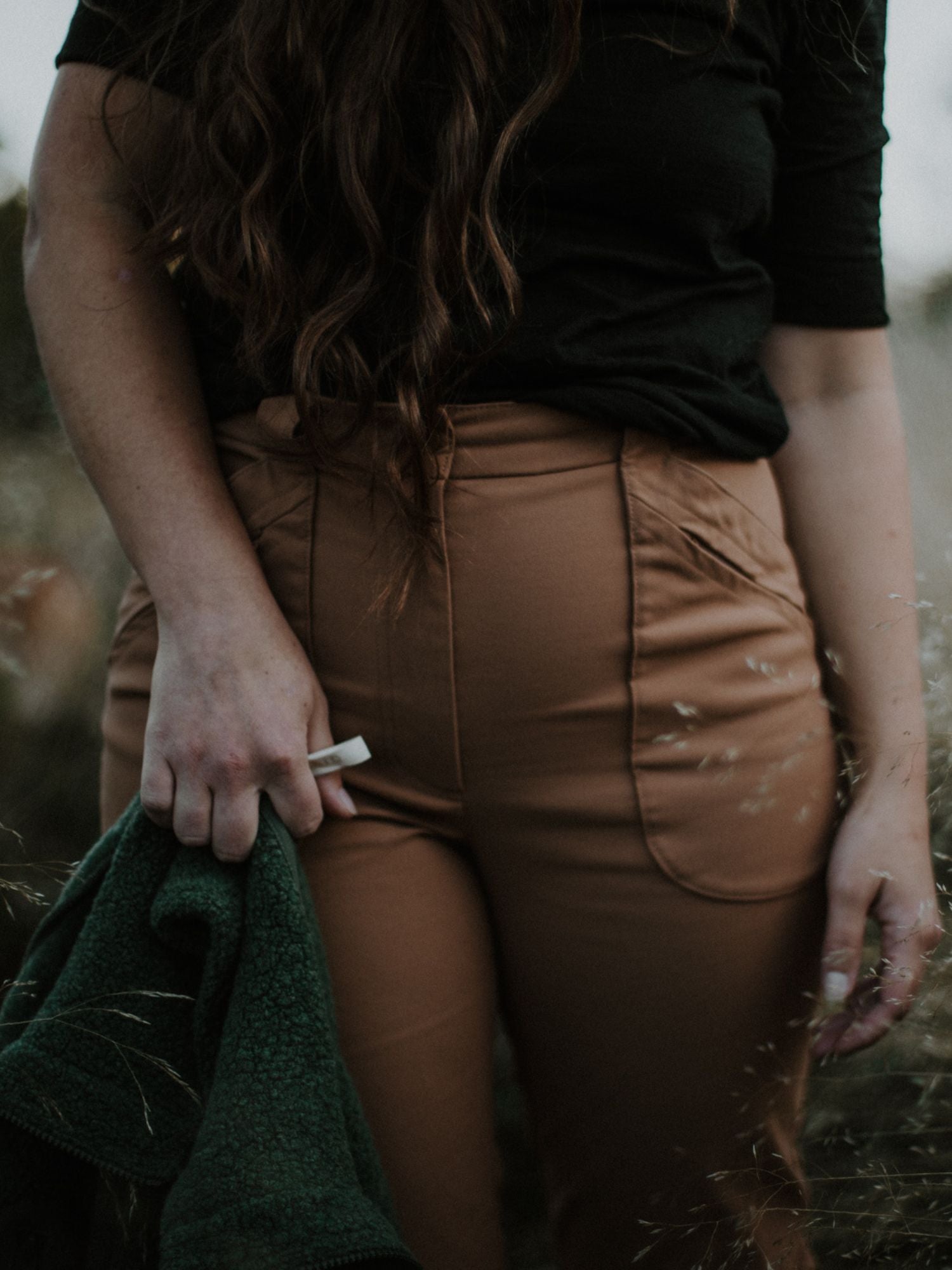 women's hiking pants high waist camel