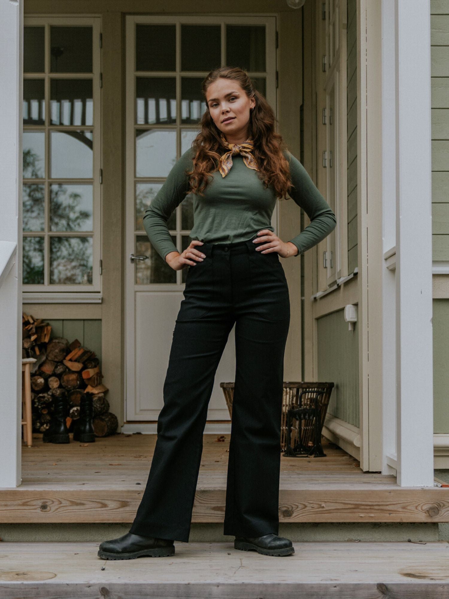 women's outdoor pants high waist black