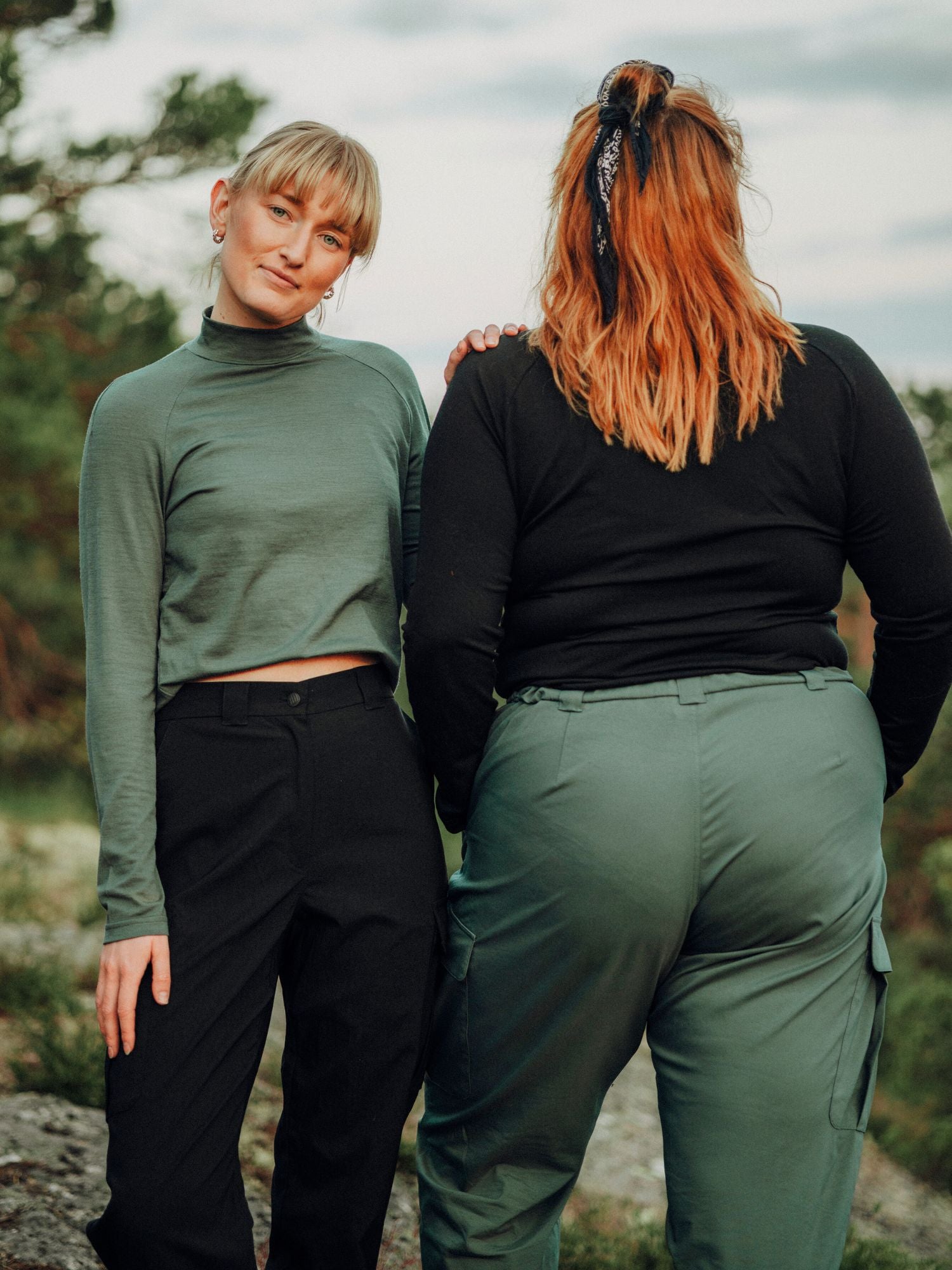 women's cargo pants high waist black