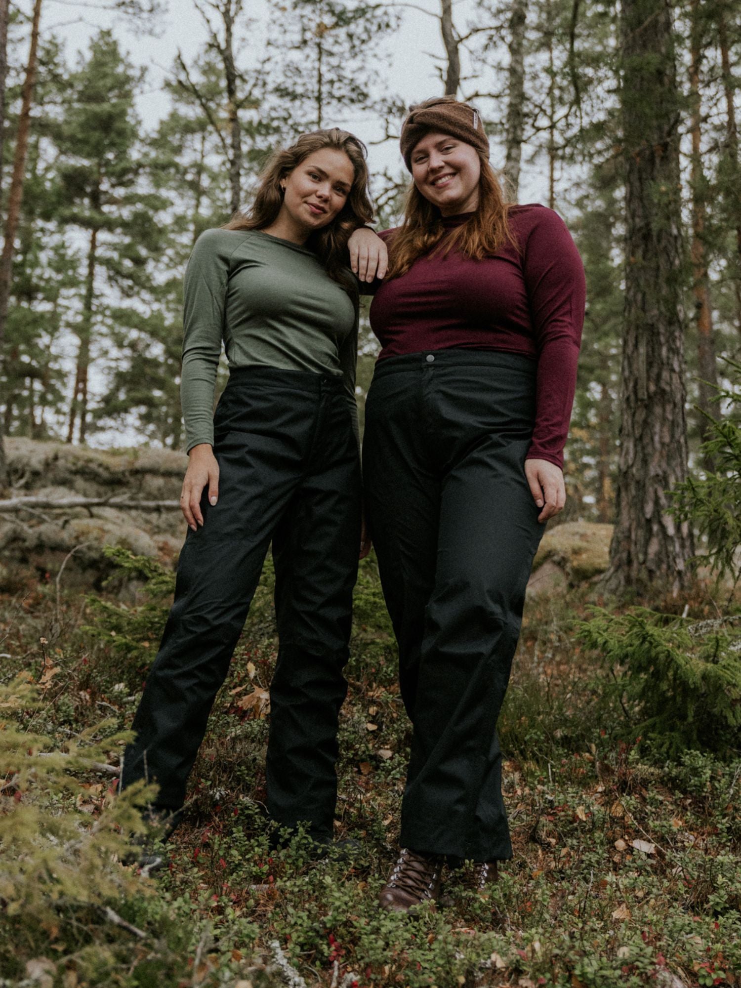 women's shell pants black
