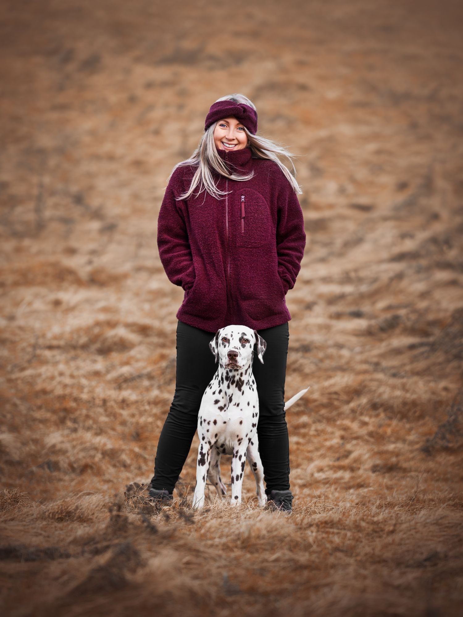 women's fleece jacket burgundy