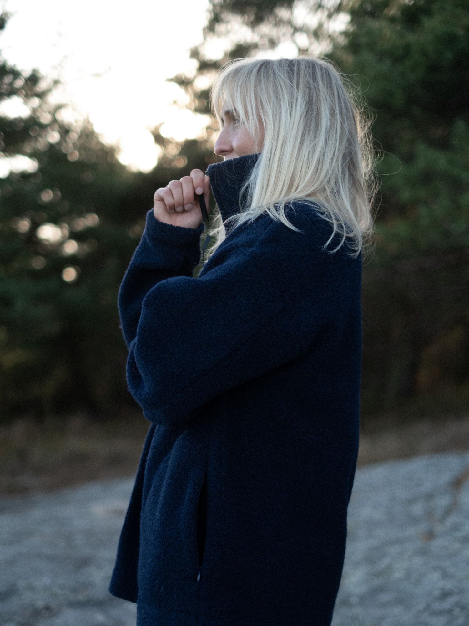 women's fleece jacket navy