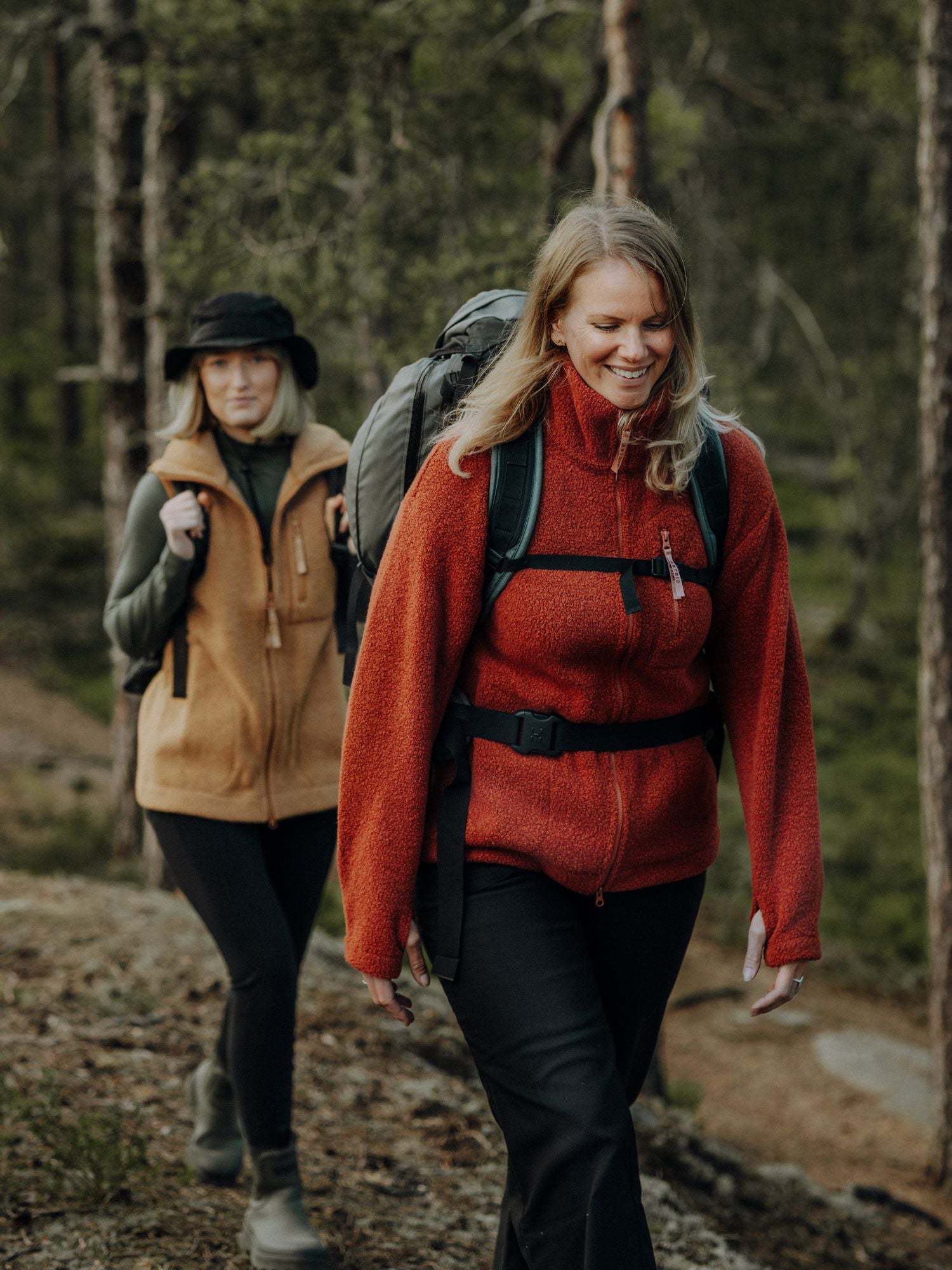 women's fleece jacket rust