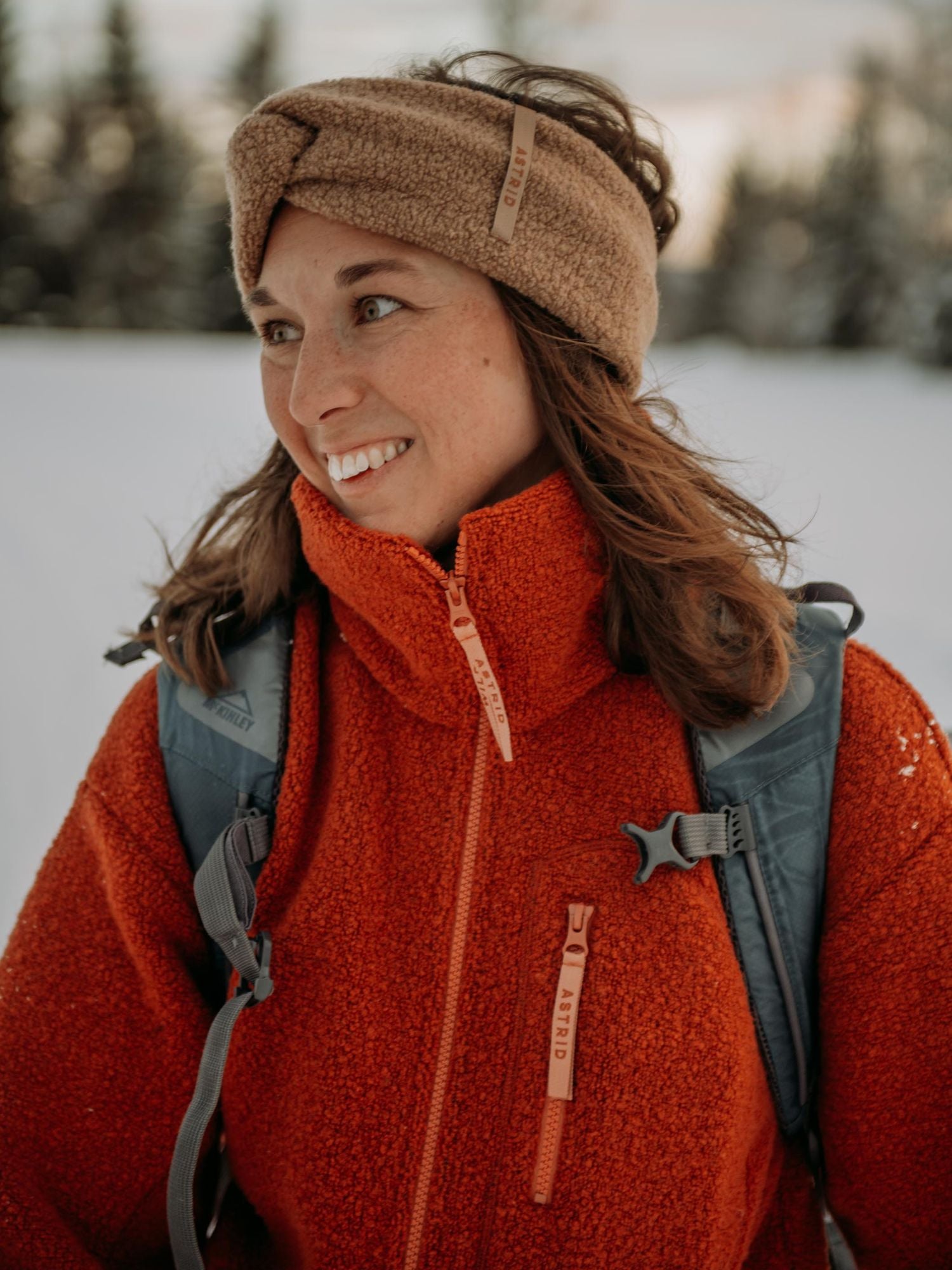 women's fleece jacket rust