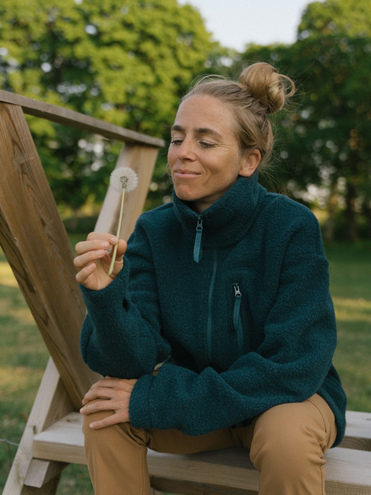 women's fleece jacket teal