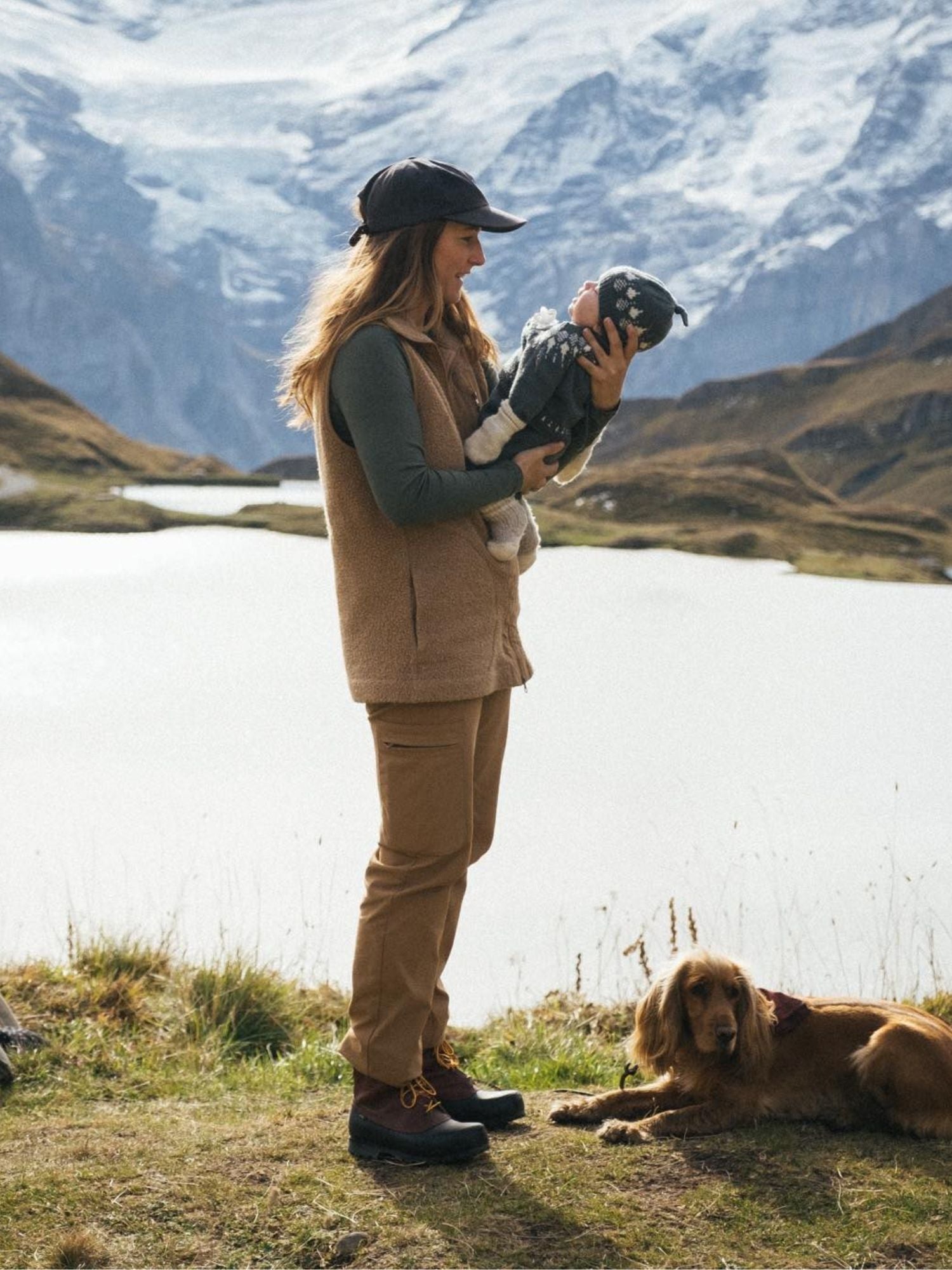 Fleeceväst dam Kamel