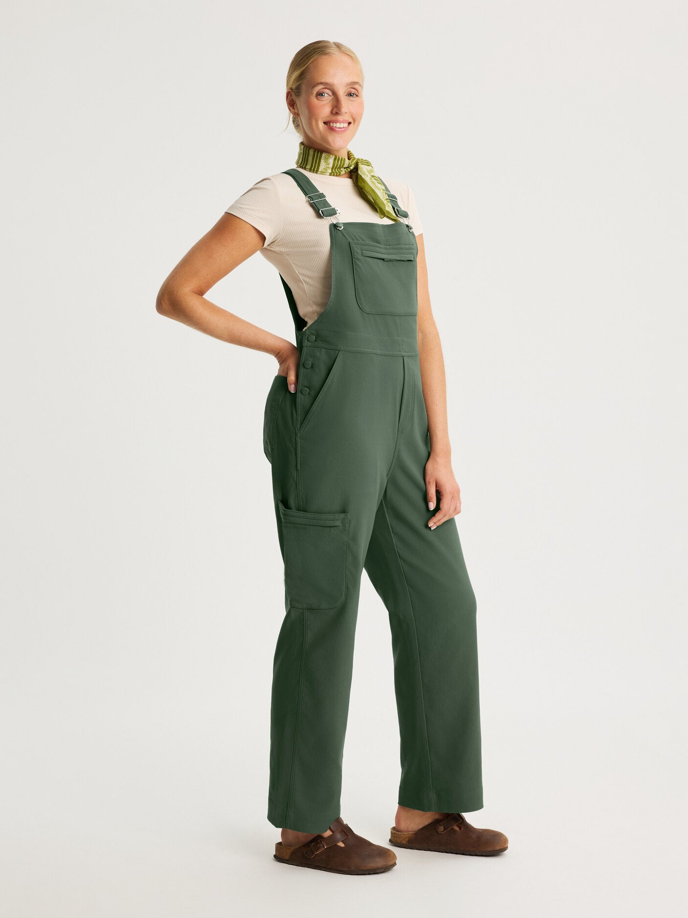 women's workwear dungarees green [[40 - 178cm / 5'10'']]