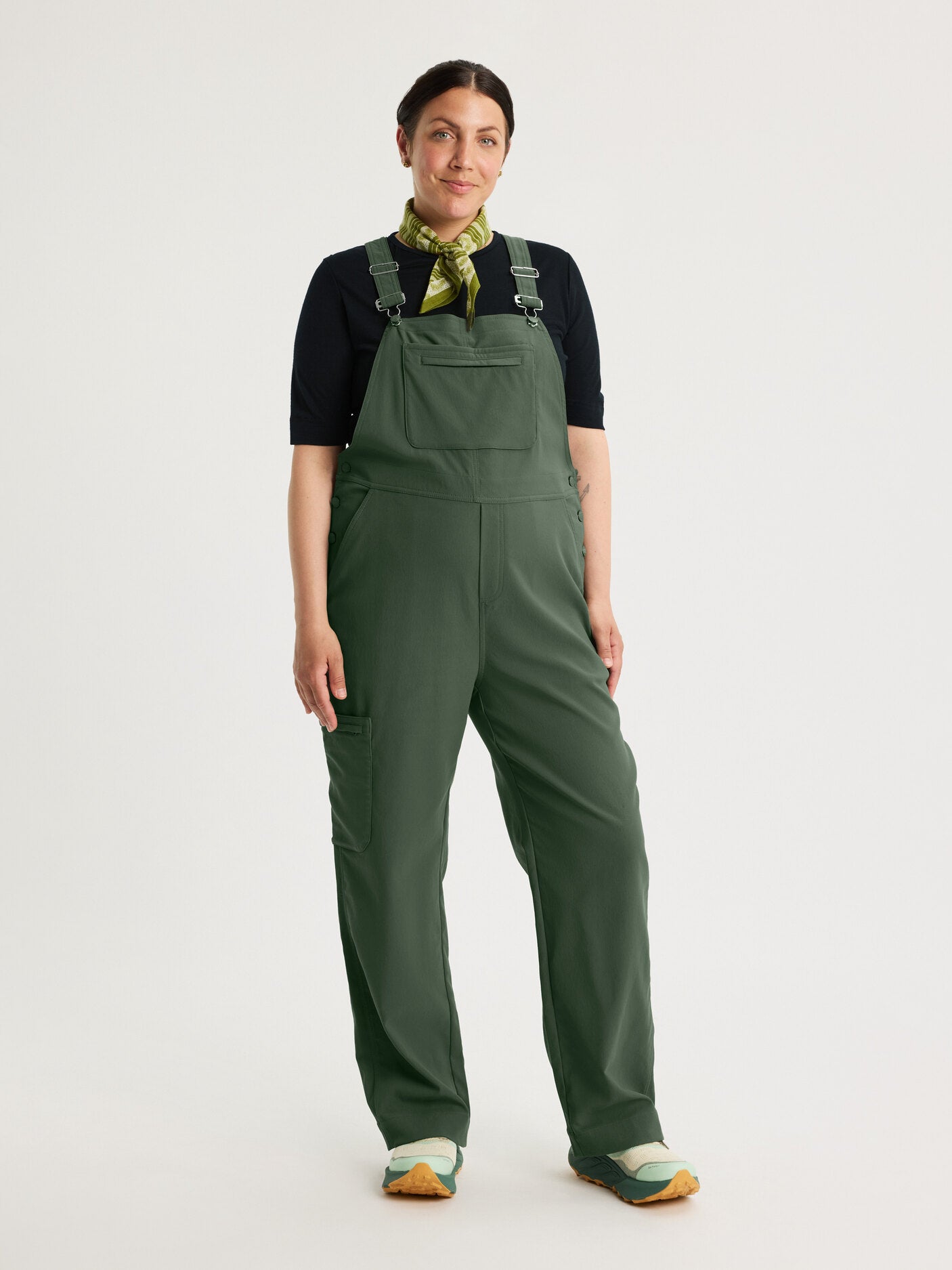 women's workwear dungarees green [[44 - 175cm / 5’9'']]