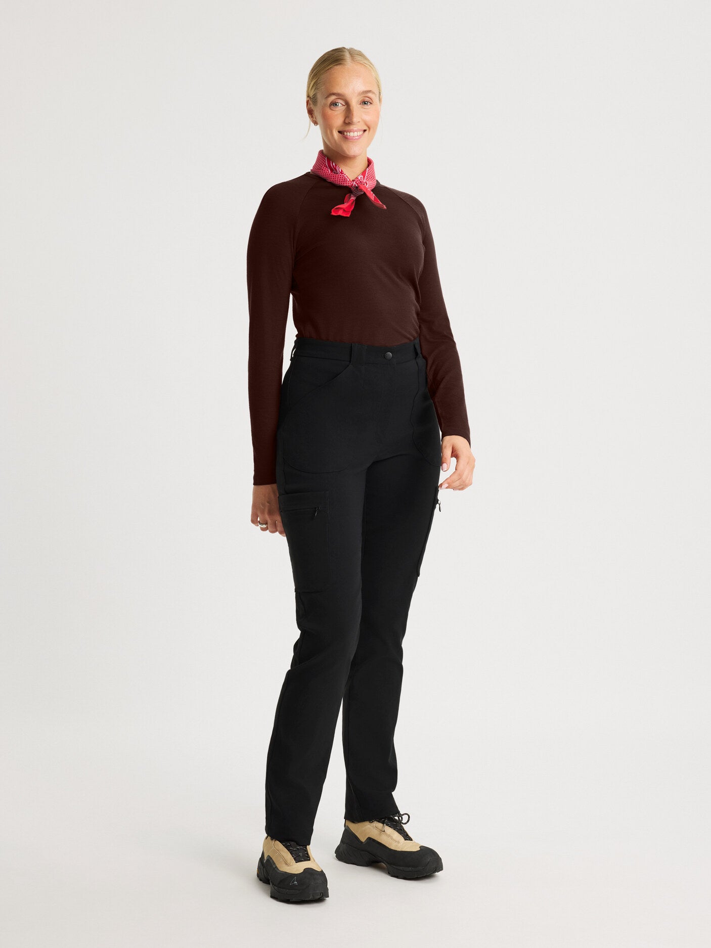 women's hiking pants high waist black [[40 T - 178cm / 5'10'']]
