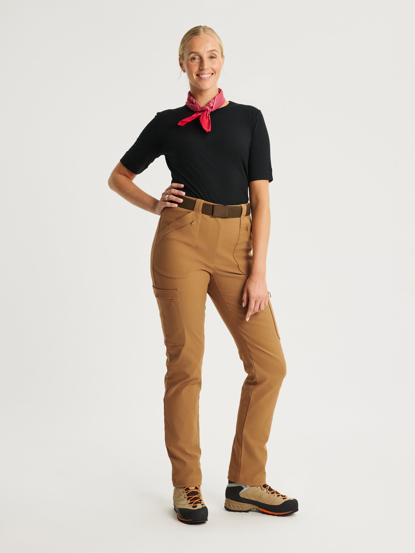 women's hiking pants high waist camel [[40 T - 178cm / 5'10'']]