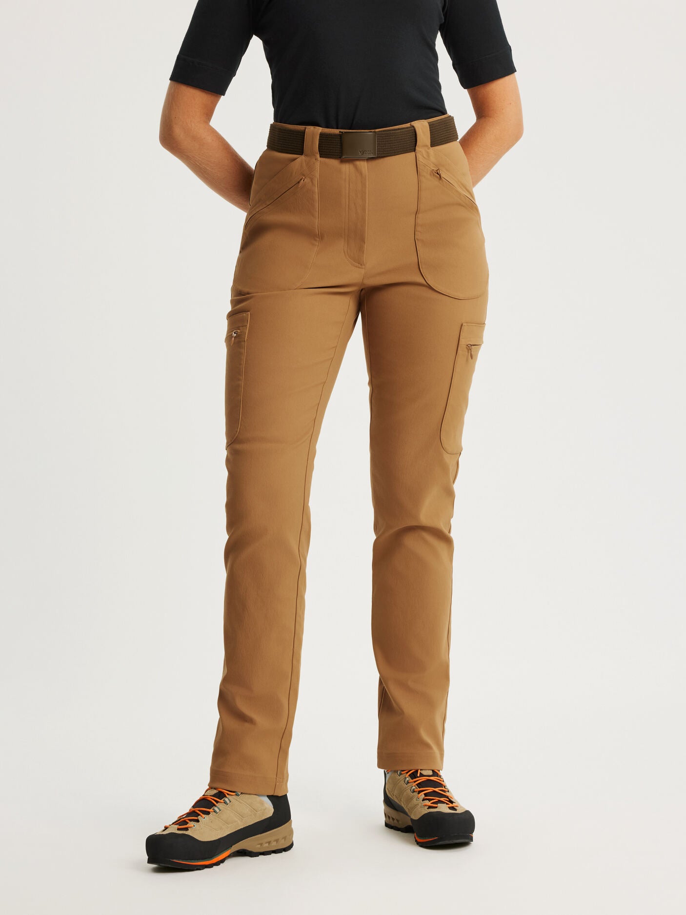 women's hiking pants high waist camel [[40 T - 178cm / 5'10'']]
