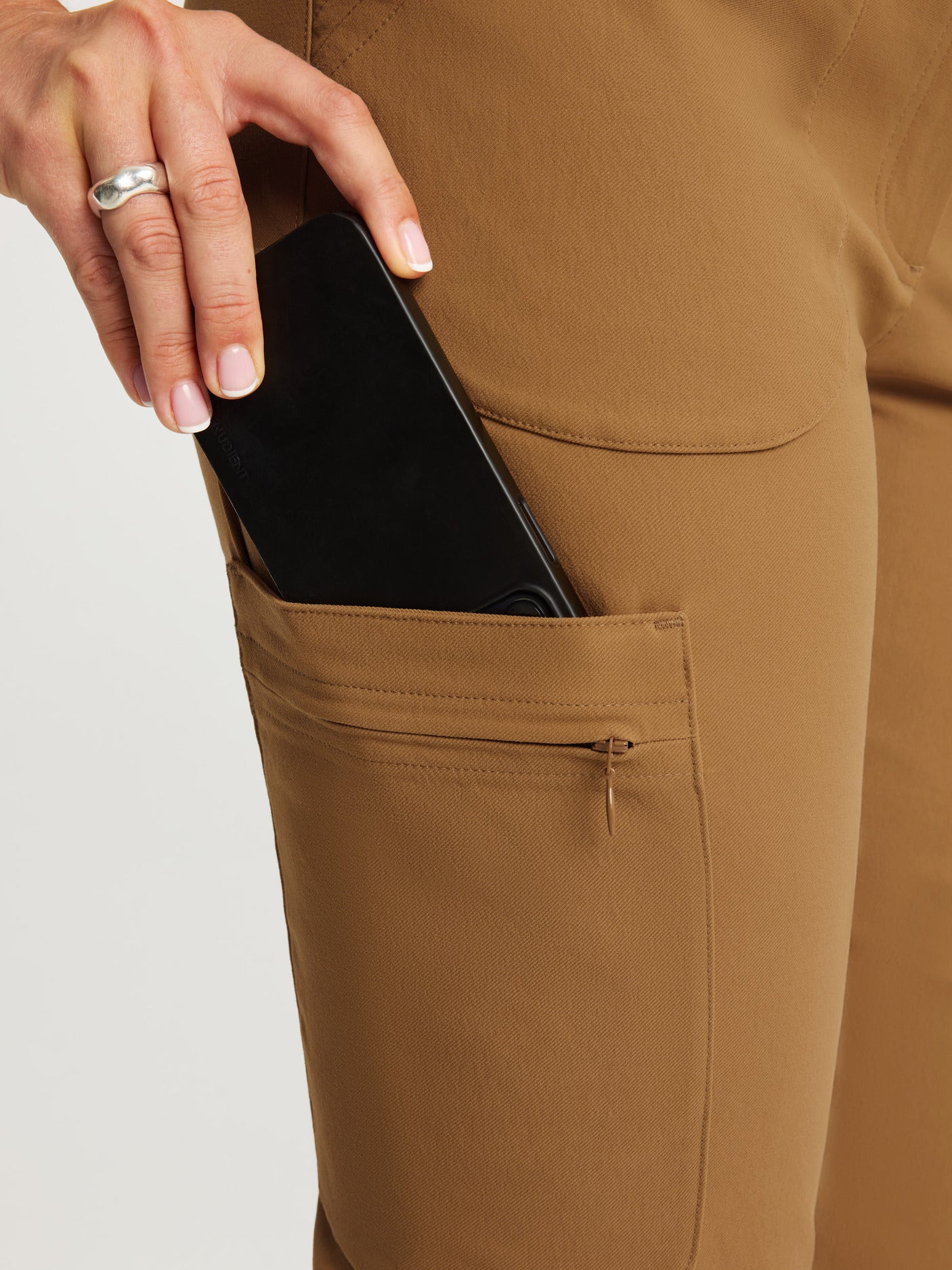 women's hiking pants high waist camel