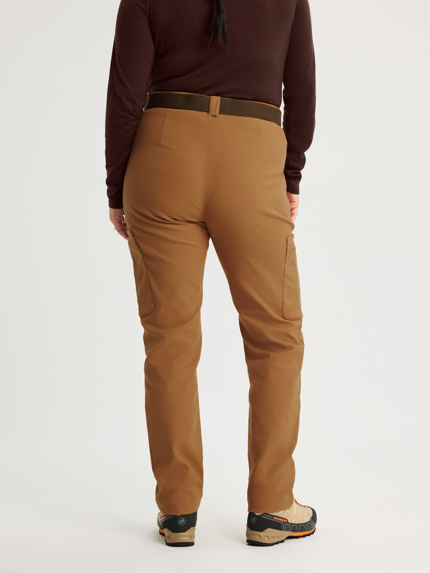 women's hiking pants adjustable waist camel [[44 R - 175cm / 5’9'']]