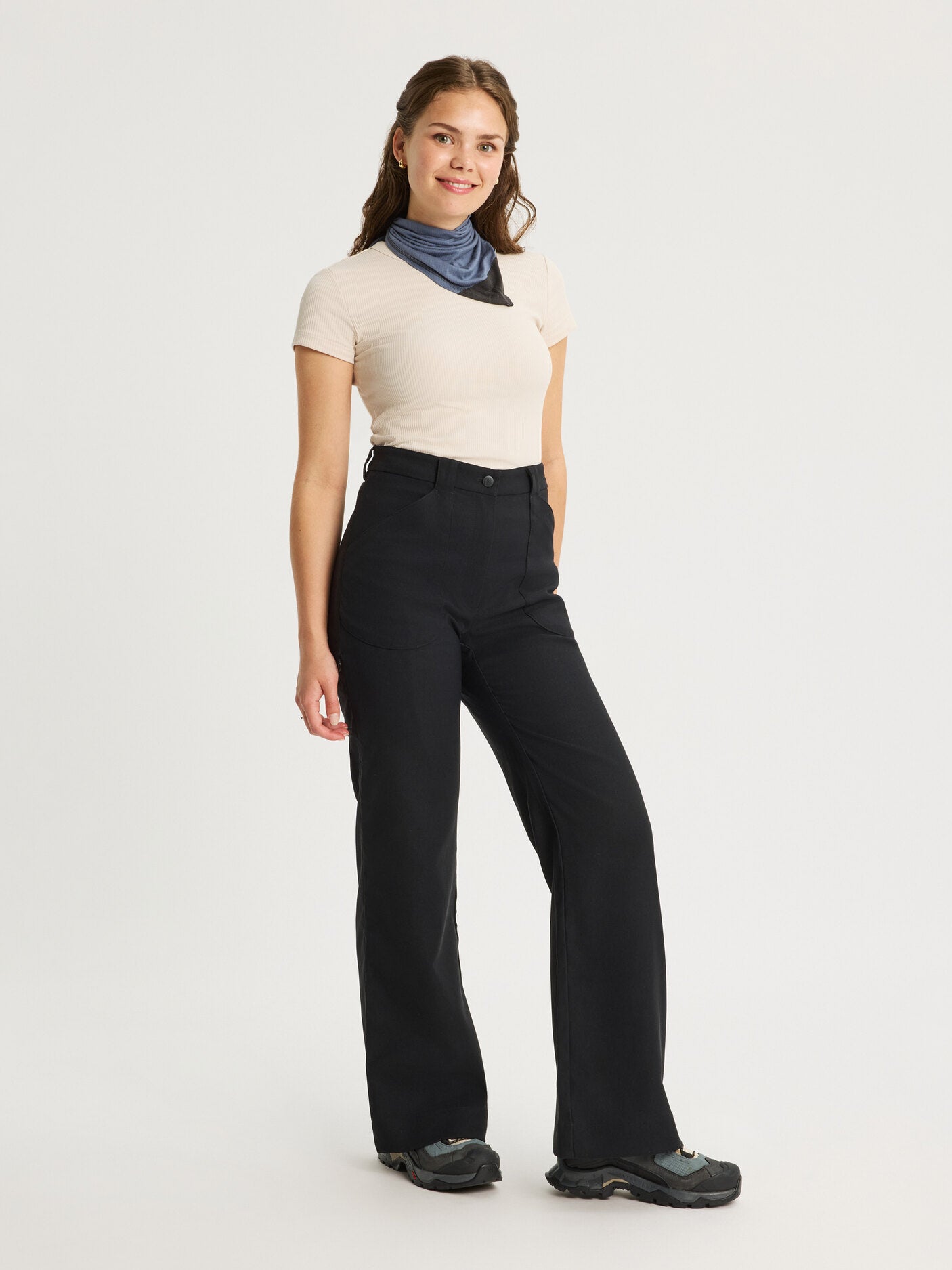 women's outdoor pants high waist black [[36 R - 167cm / 5'6'']]