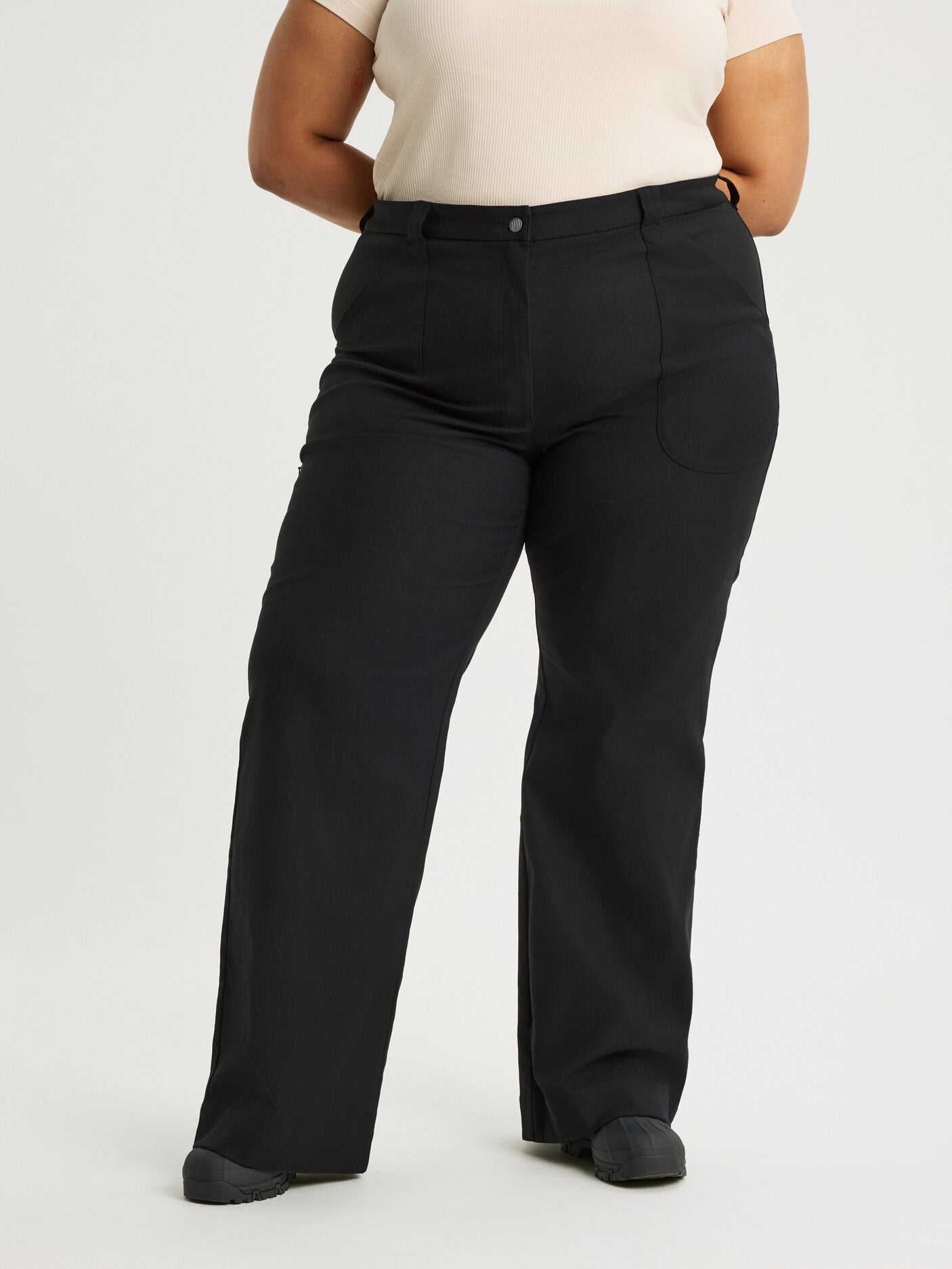 women's outdoor pants high waist black [[56 T - 177cm / 5'10'']]