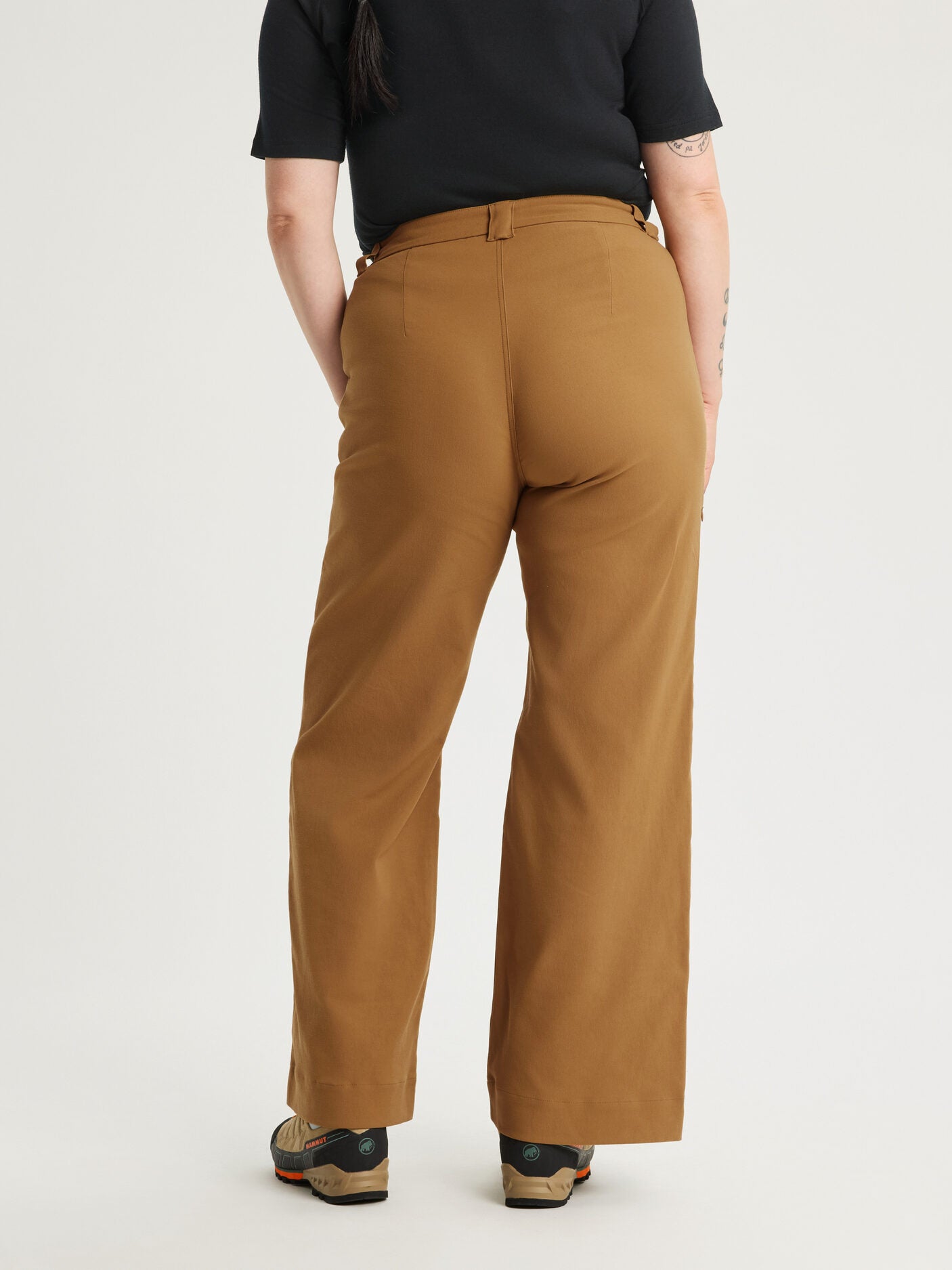 women's outdoor pants high waist camel [[44 R - 175cm / 5’9'']]