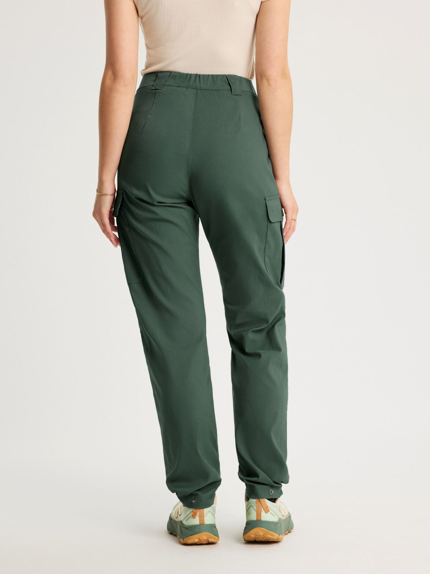 women's cargo pants high waist green [[36 R - 167cm / 5'6'']]