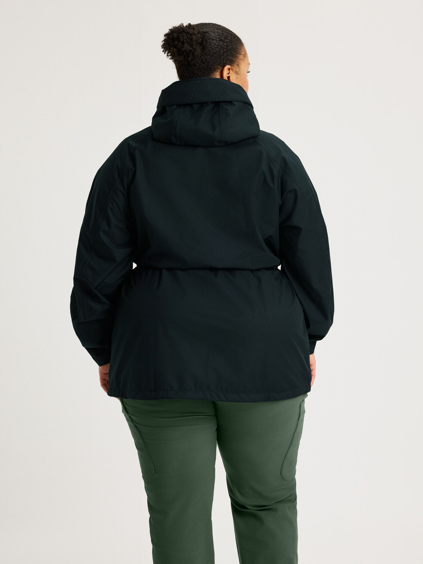 women's waterproof 3L shell jacket black [[3XL - 177cm / 5'10'']]