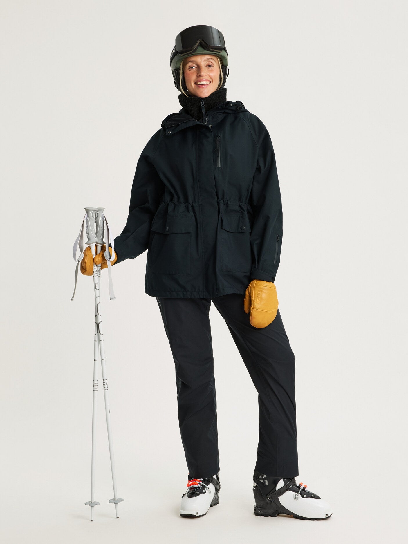 women's waterproof 3L shell jacket black [[M - 178cm / 5'10'']]
