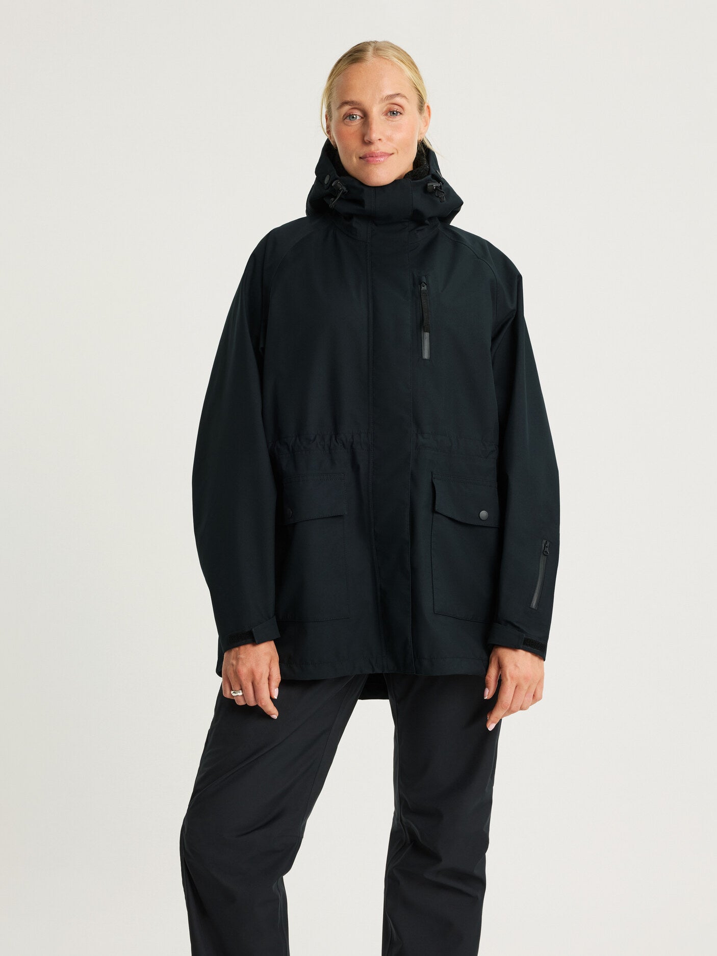 women's waterproof 3L shell jacket black [[M - 178cm / 5'10'']]