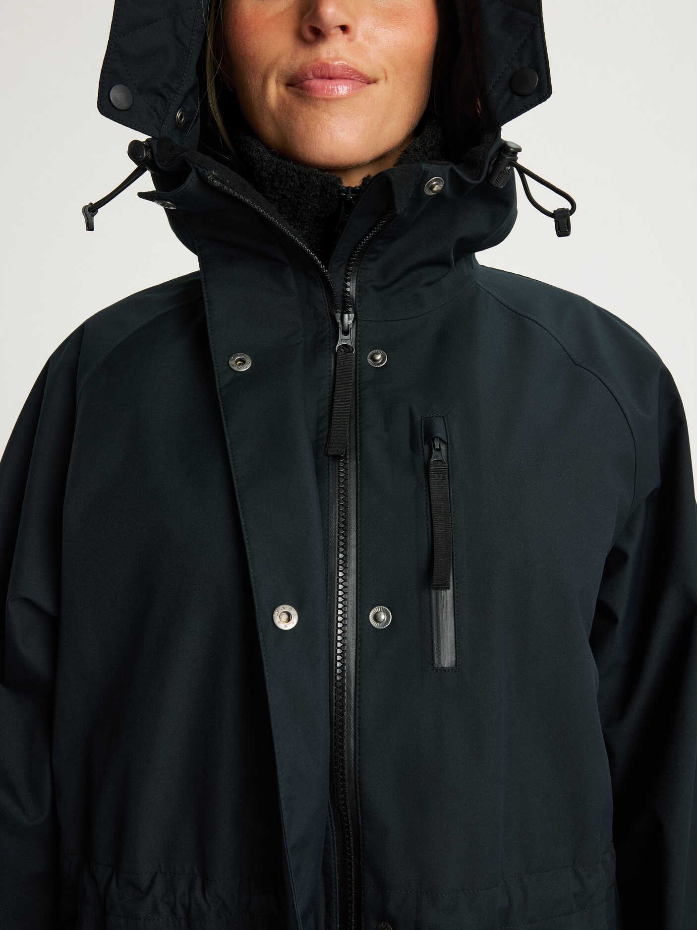 women's waterproof 3L shell jacket black