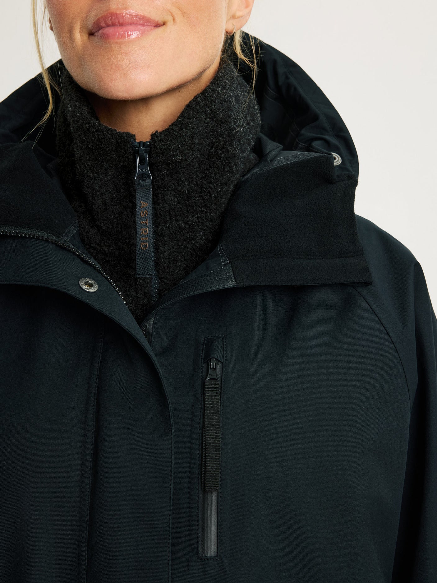 women's waterproof 3L shell jacket black
