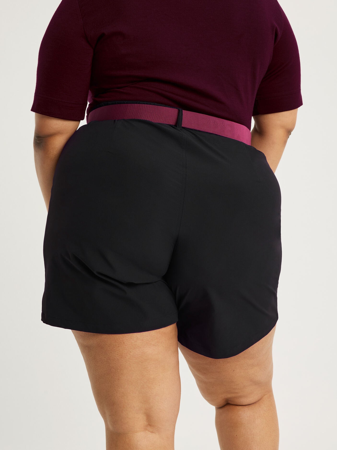 women's outdoor shorts high waist black [[58 - 177cm / 5'10'']]