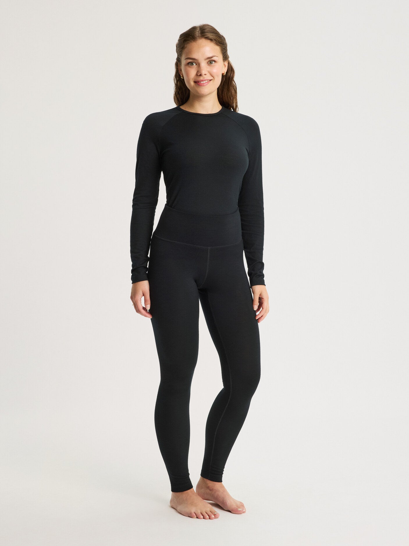 women's base layer pants black [[S - 167cm / 5'6'']]