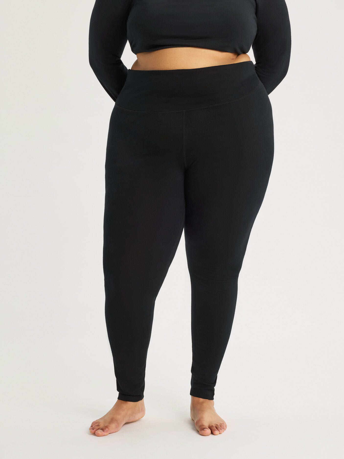 women's base layer pants black [[4XL - 177cm / 5'10'']]