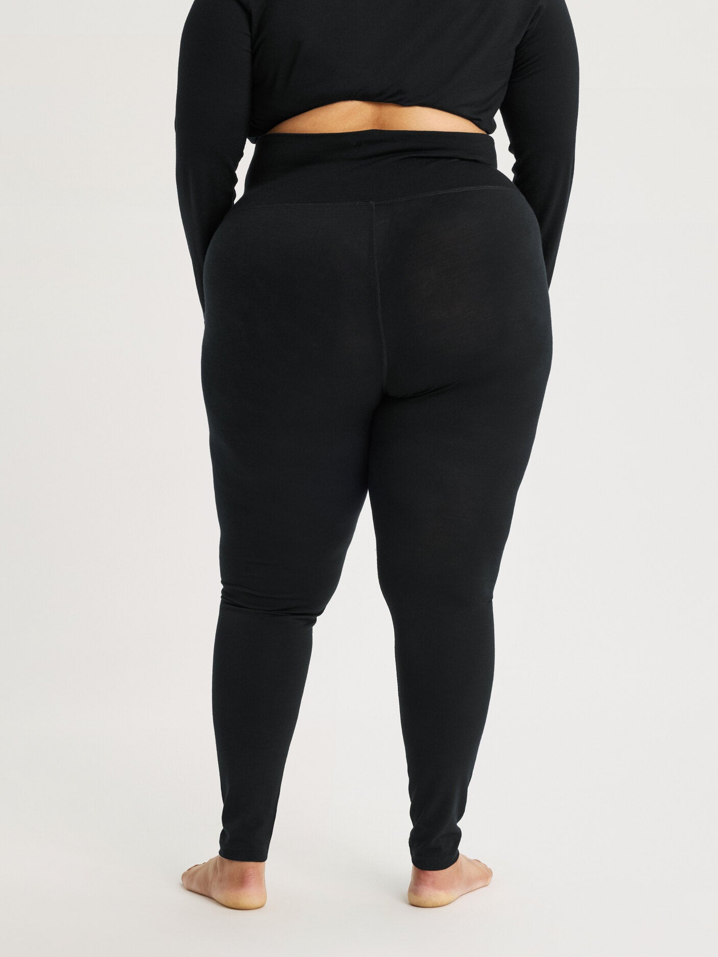 women's base layer pants black [[4XL - 177cm / 5'10'']]